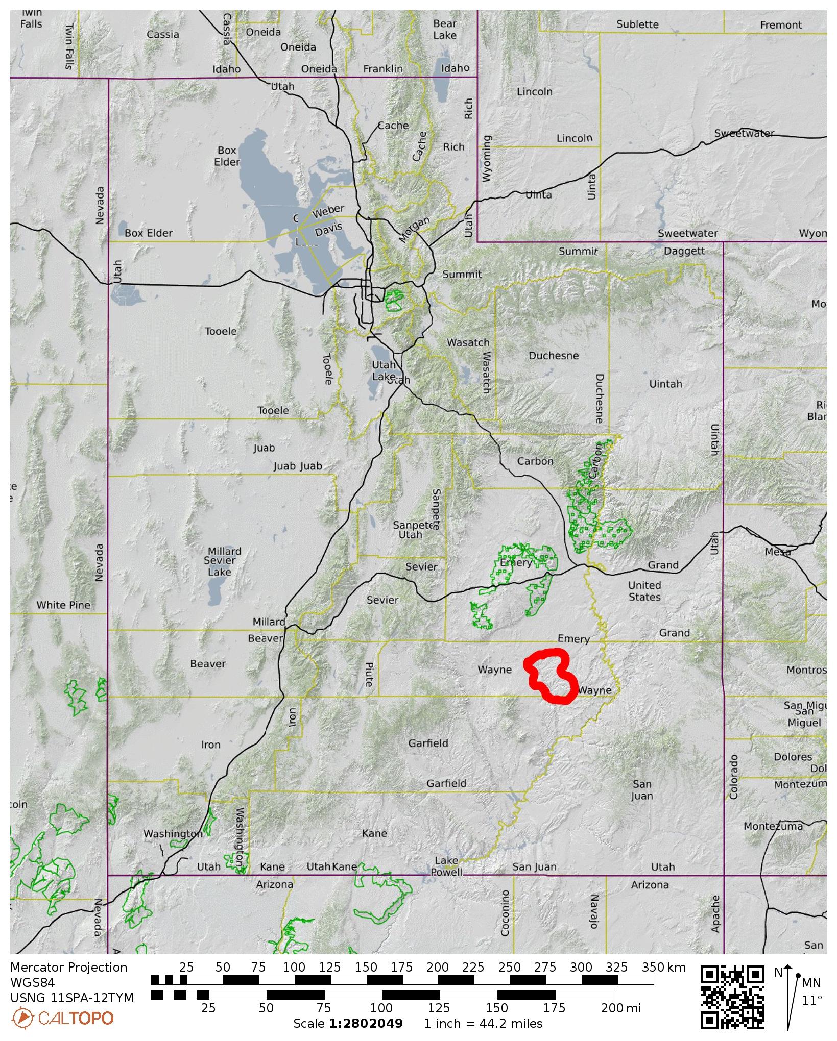 blue john canyon map