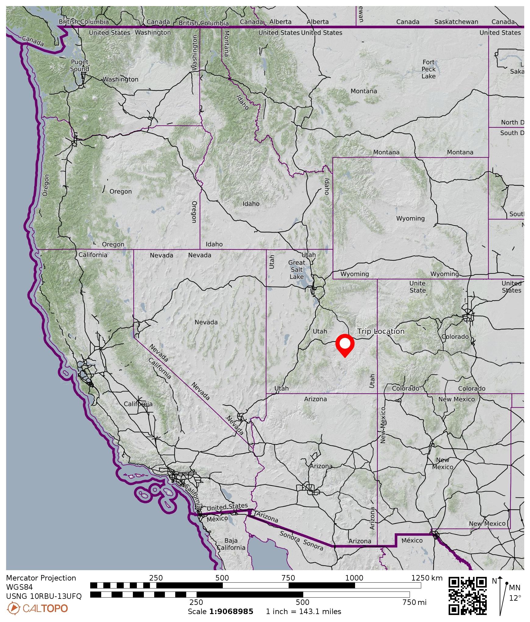 blue john canyon map