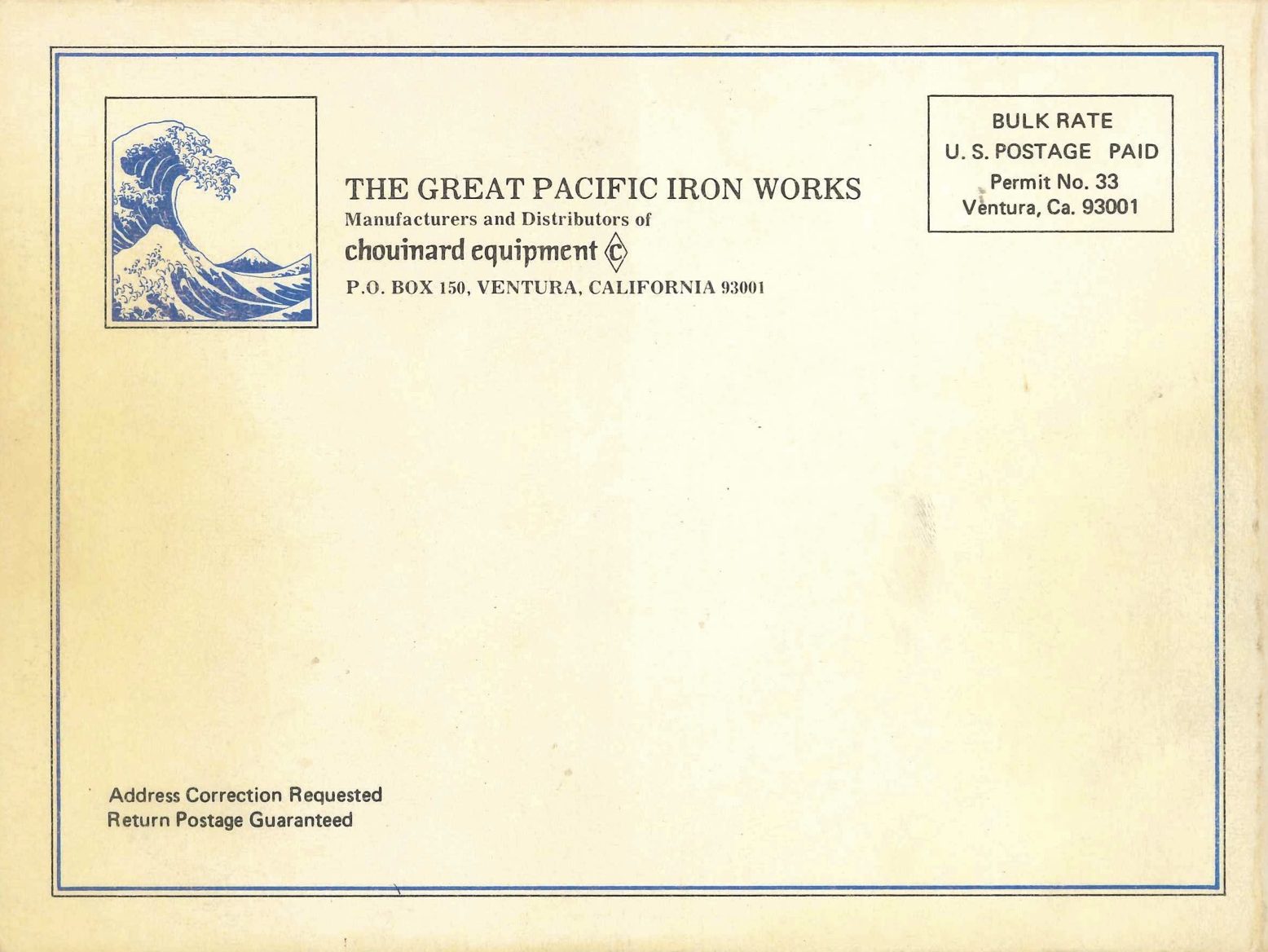 Chouinard / Great Pacific Iron Works Catalog - 1975 - Trip Reports 