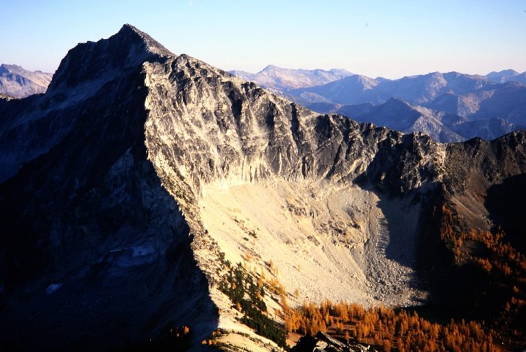 The sharp summit of Star Peak pierces the Sawtooth horizon