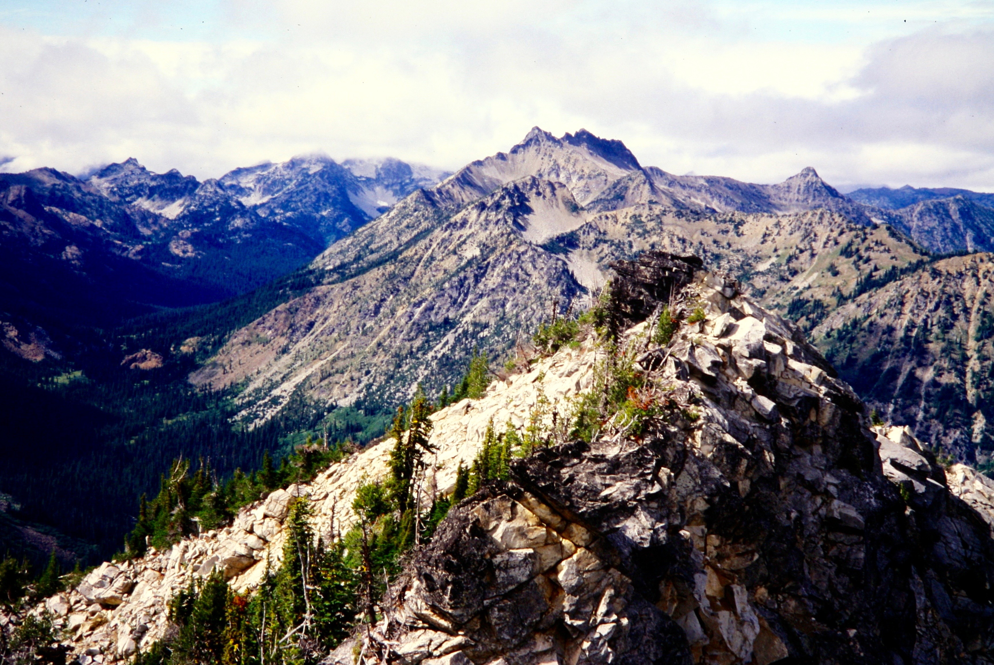 Hawkins Mountain in the Cle Elum Mountains stands at the end of a long ridge