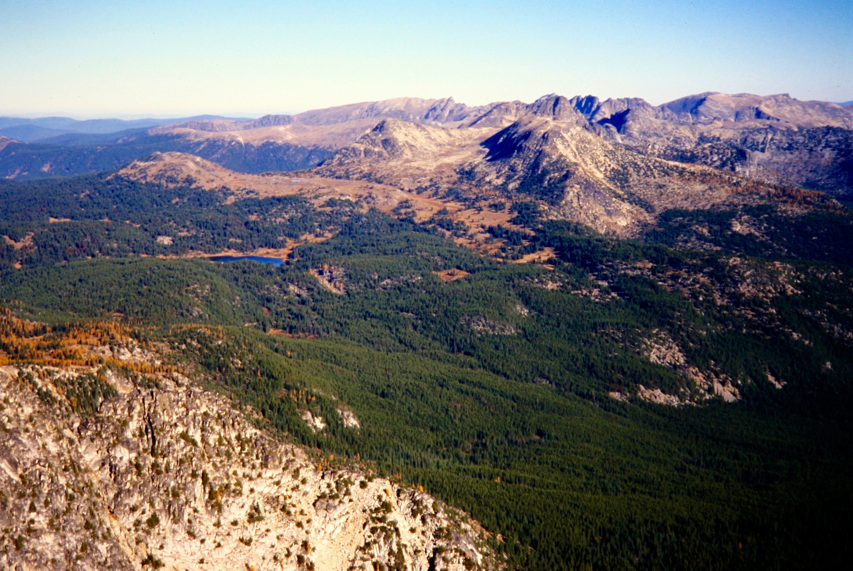 Similkameen Mountains as seen from the summit of Remmel Mountain in the Pasayten Wilderness