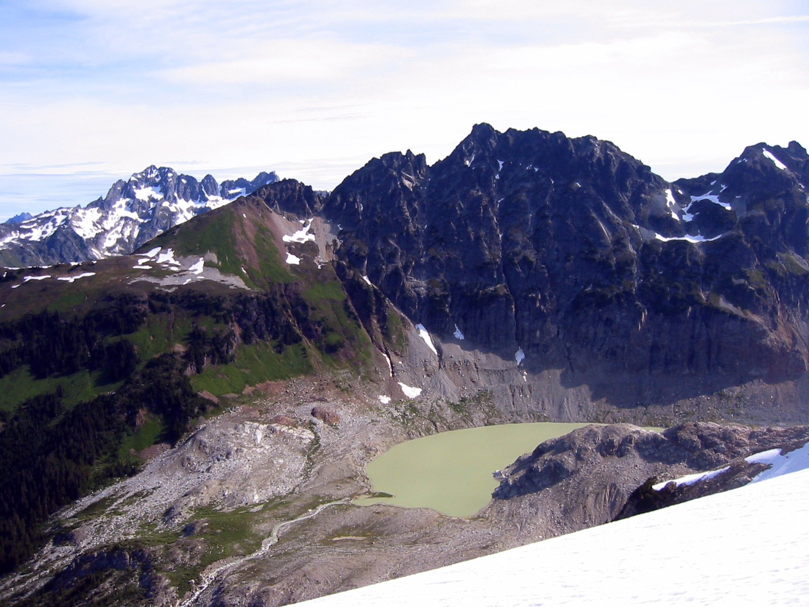 LeConte Mountain and South Cascade Lake in the Glacier Peak Wilderness