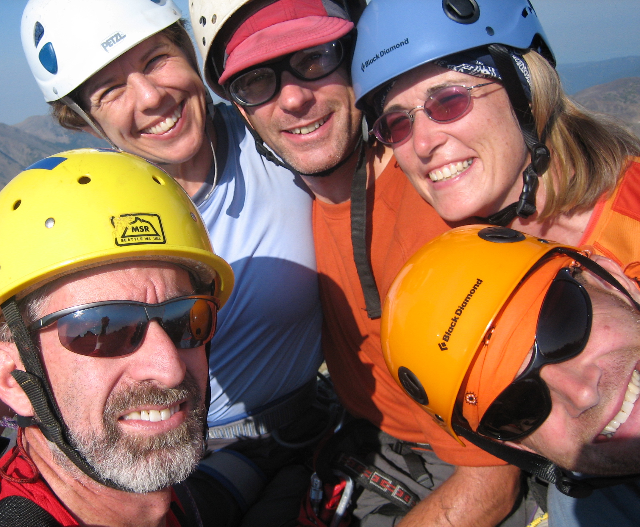selfie of mountain climbers on the summit of Mt Clark in the Olympic Mountain National Park