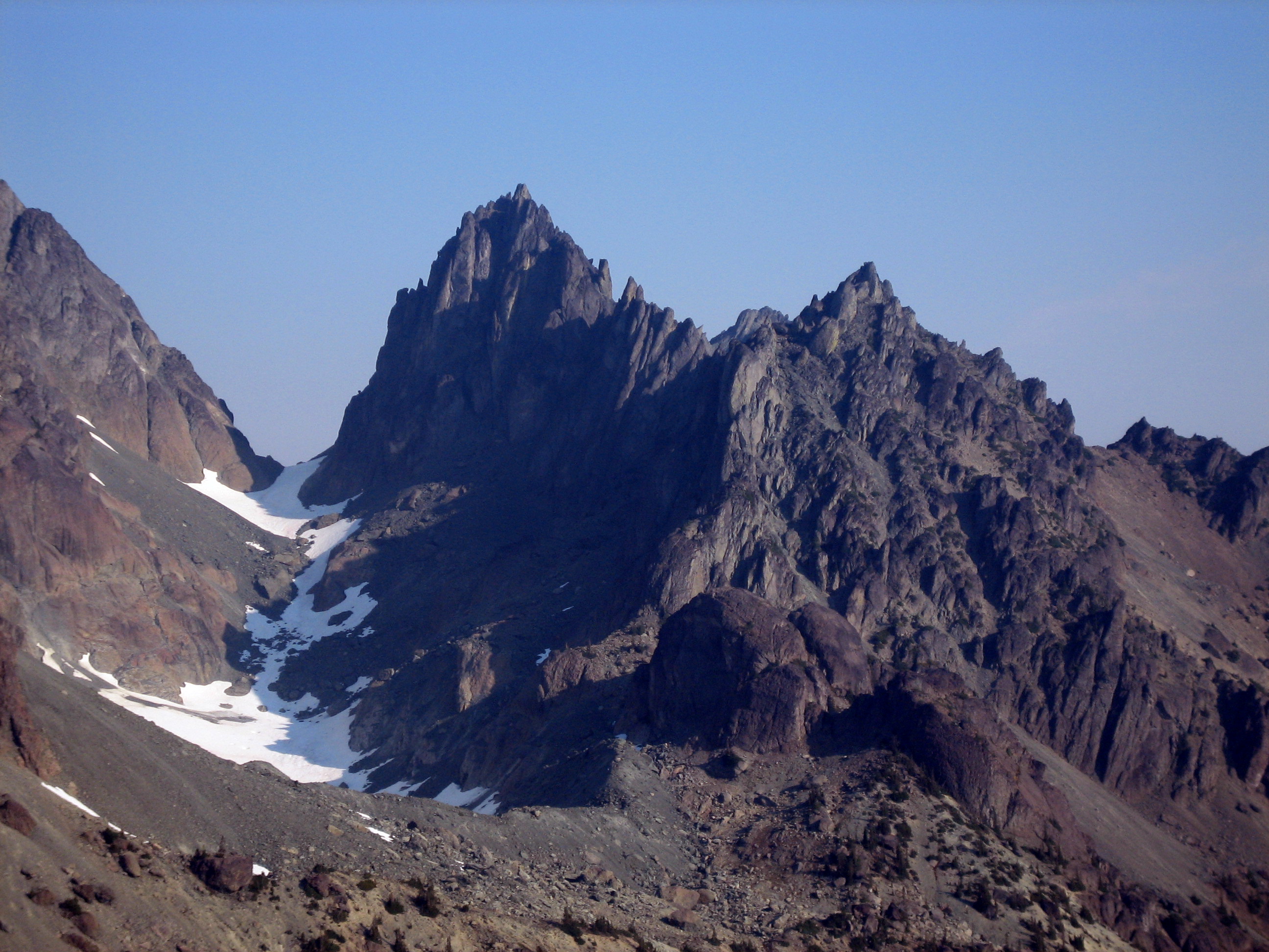 Mt Clark seen from Royal Pass during Gunsight Pass Loop in the Olympic Mountains