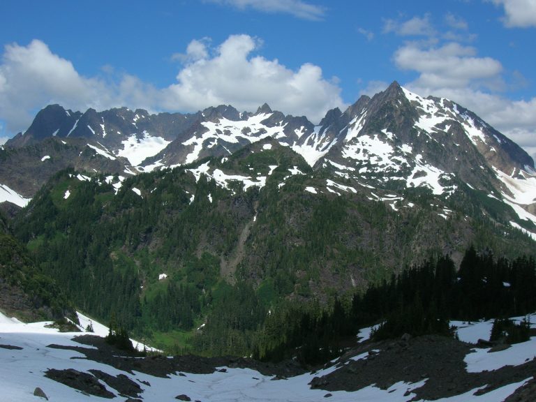 Looking across the Dosewallips River valley at Mt Anderson in the Olympic Mountains