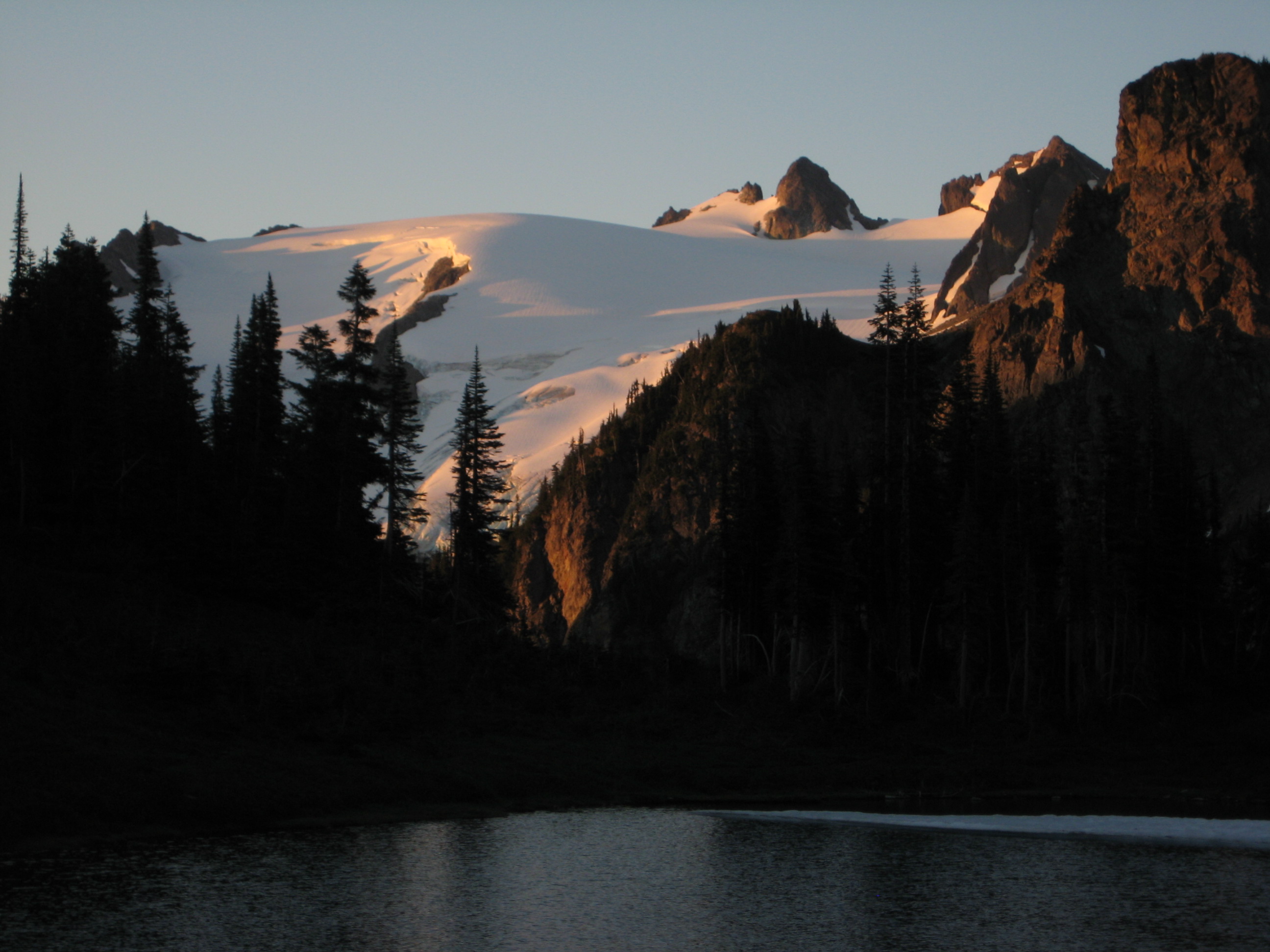 morning light on Old Guard Peak and Yang Yang Lakes along the Ptarmigan Traverse