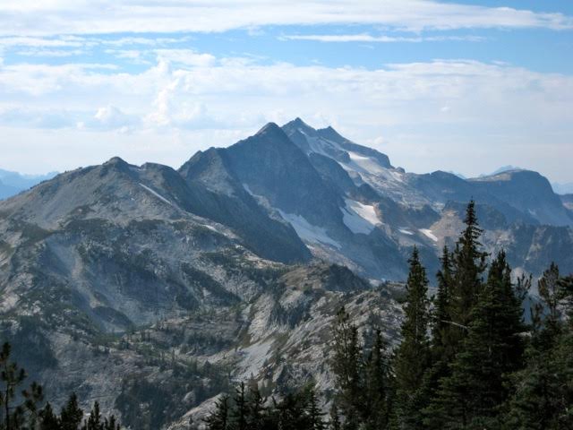 McGregor Mountain in the Stehekin Mountains as seen from Bowan ridge on the Rainbow Ridge Loop