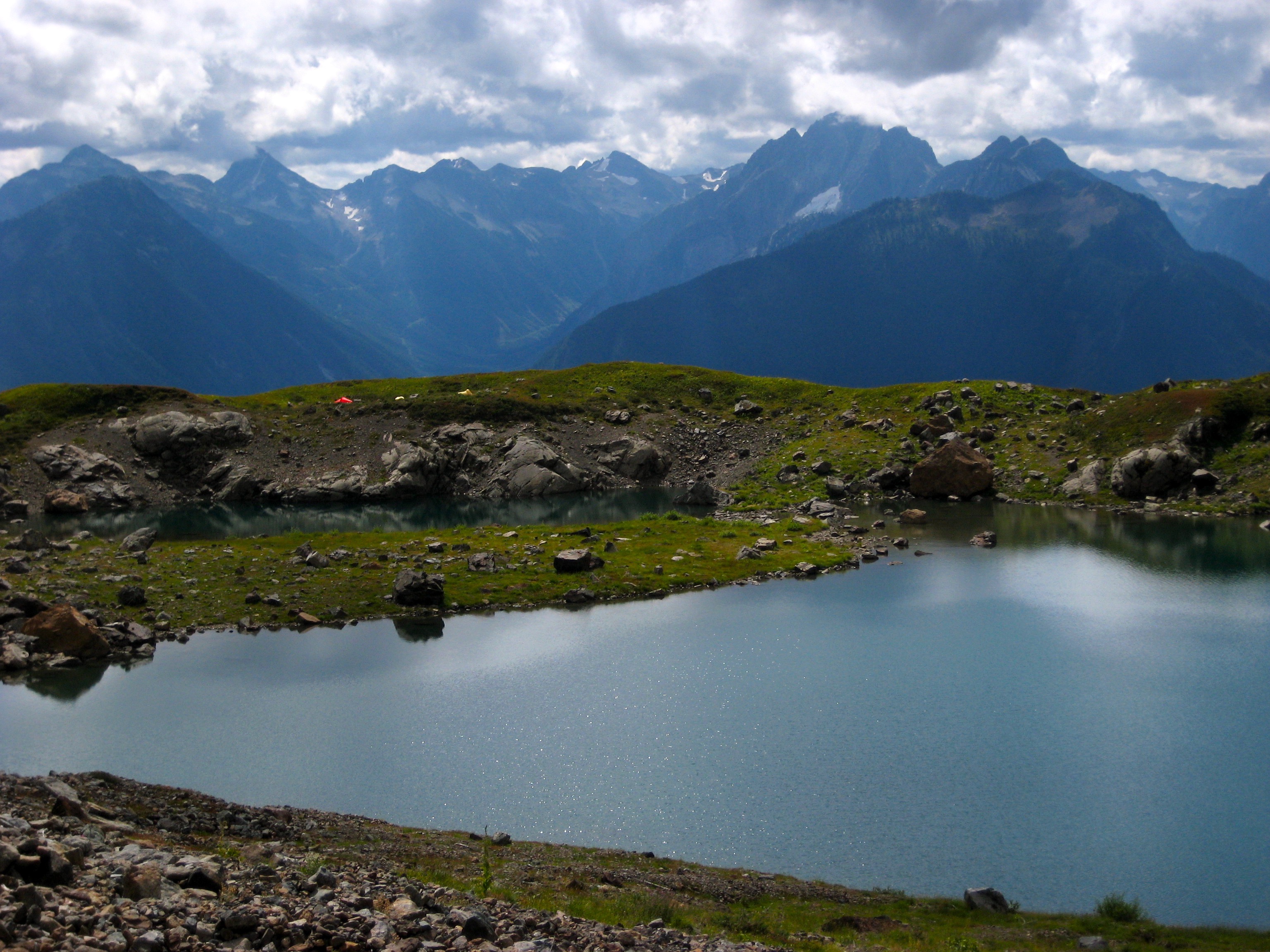 mountain climber camp at Williamson Lake in the Cheam Range