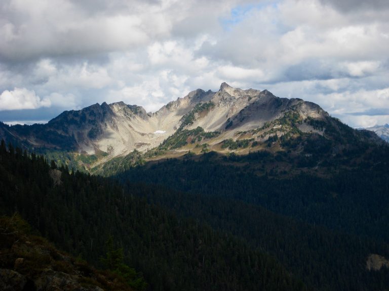 Looking across Seattle Creek at Mt Seattle from the Skyline Trail in the Olympic Mountains
