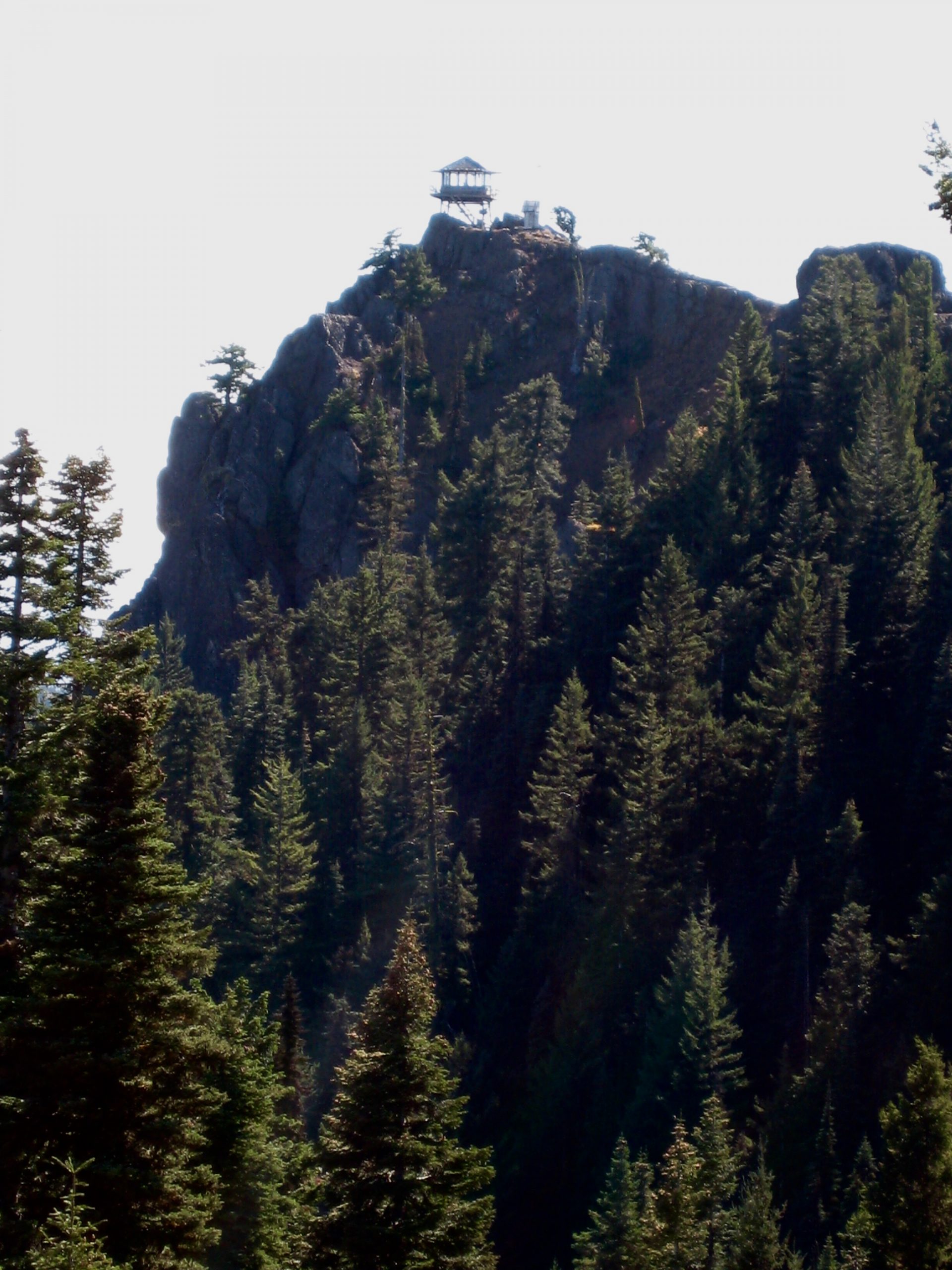 Red Top Lookout Cabin from North Ridge