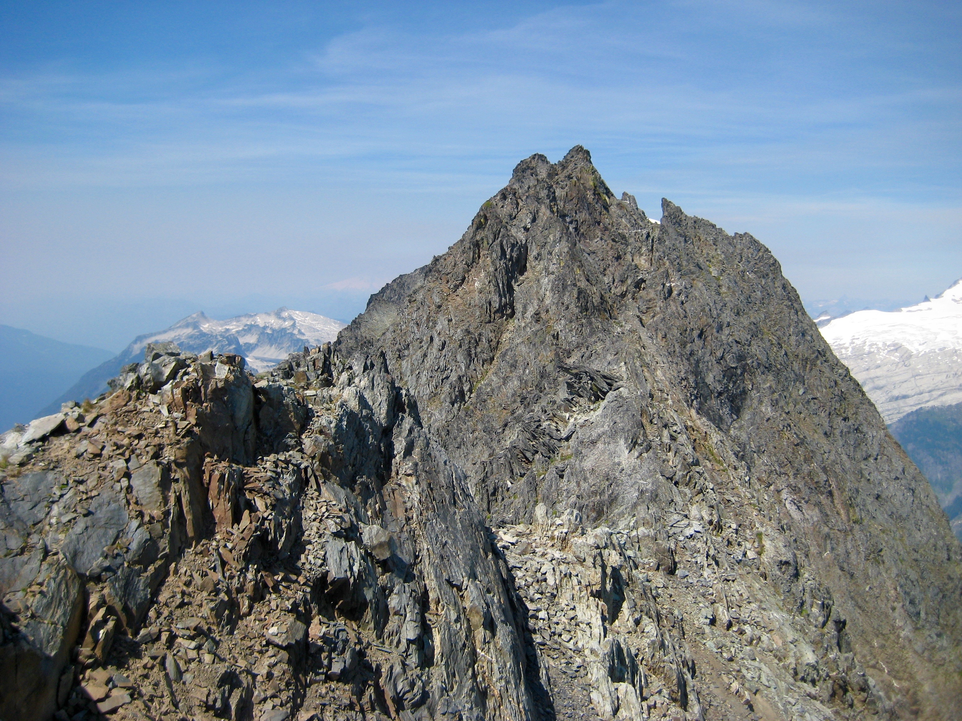 rocky Johannesburg Mountain summit in the distance with the east ridge in the North Cascades National Park