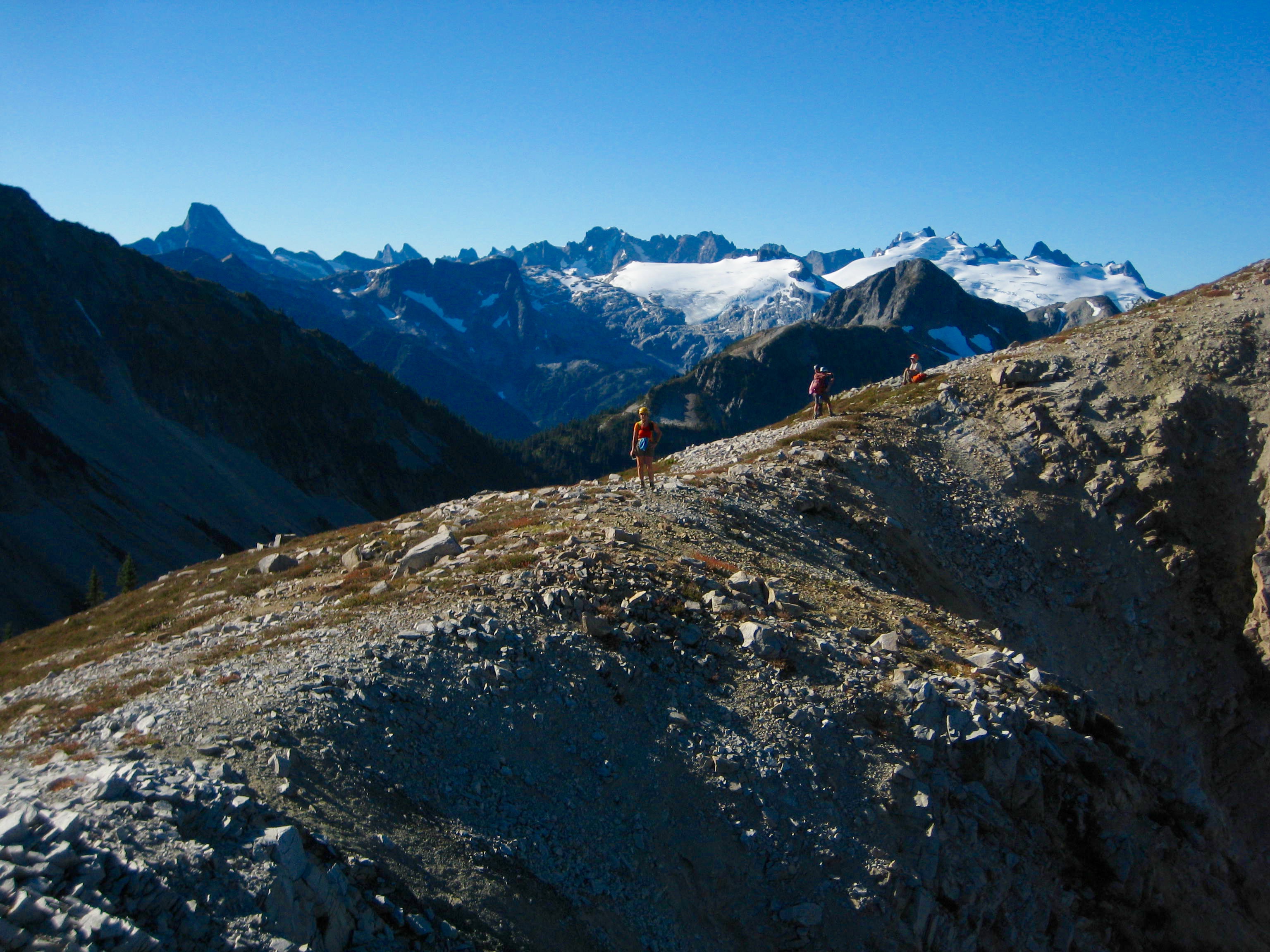 entire Southern Picket Range in the distances from Bear Mountain Ridge in the American Chilliwacks