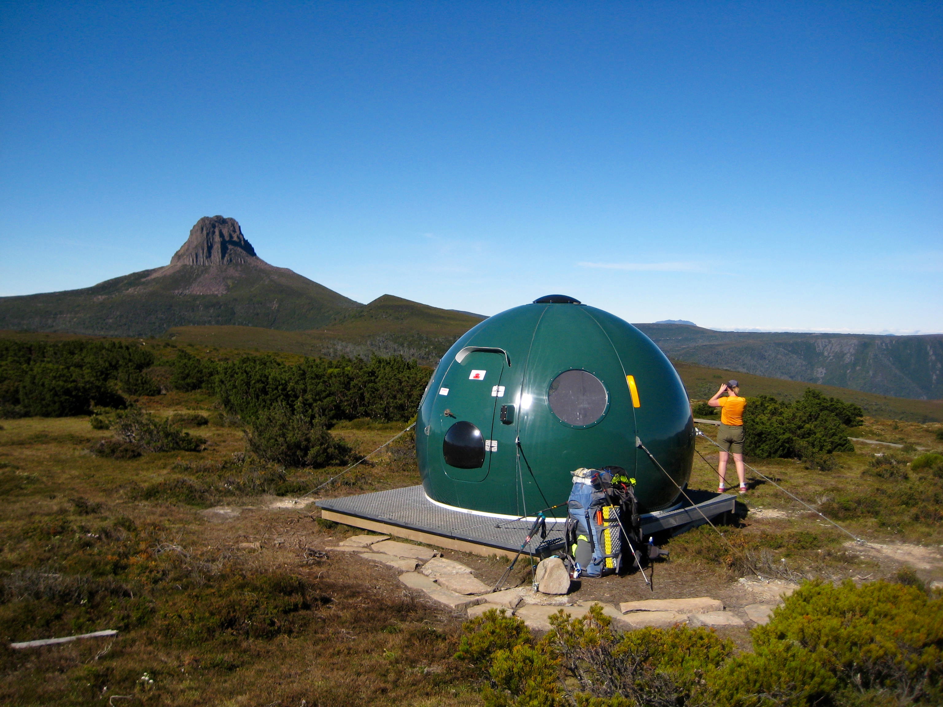Emergency Igloo Shelter on the Overland Track Below Benson Peak