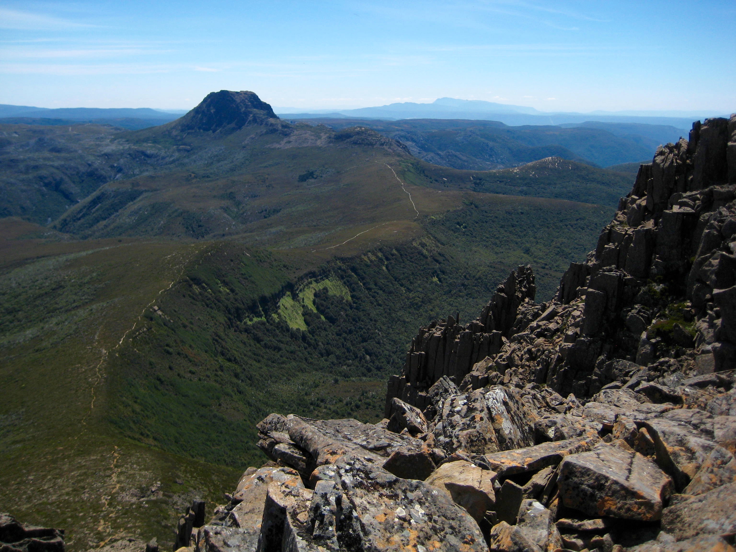 Cradle Mountain from Barn Bluff summit on the Overland Track