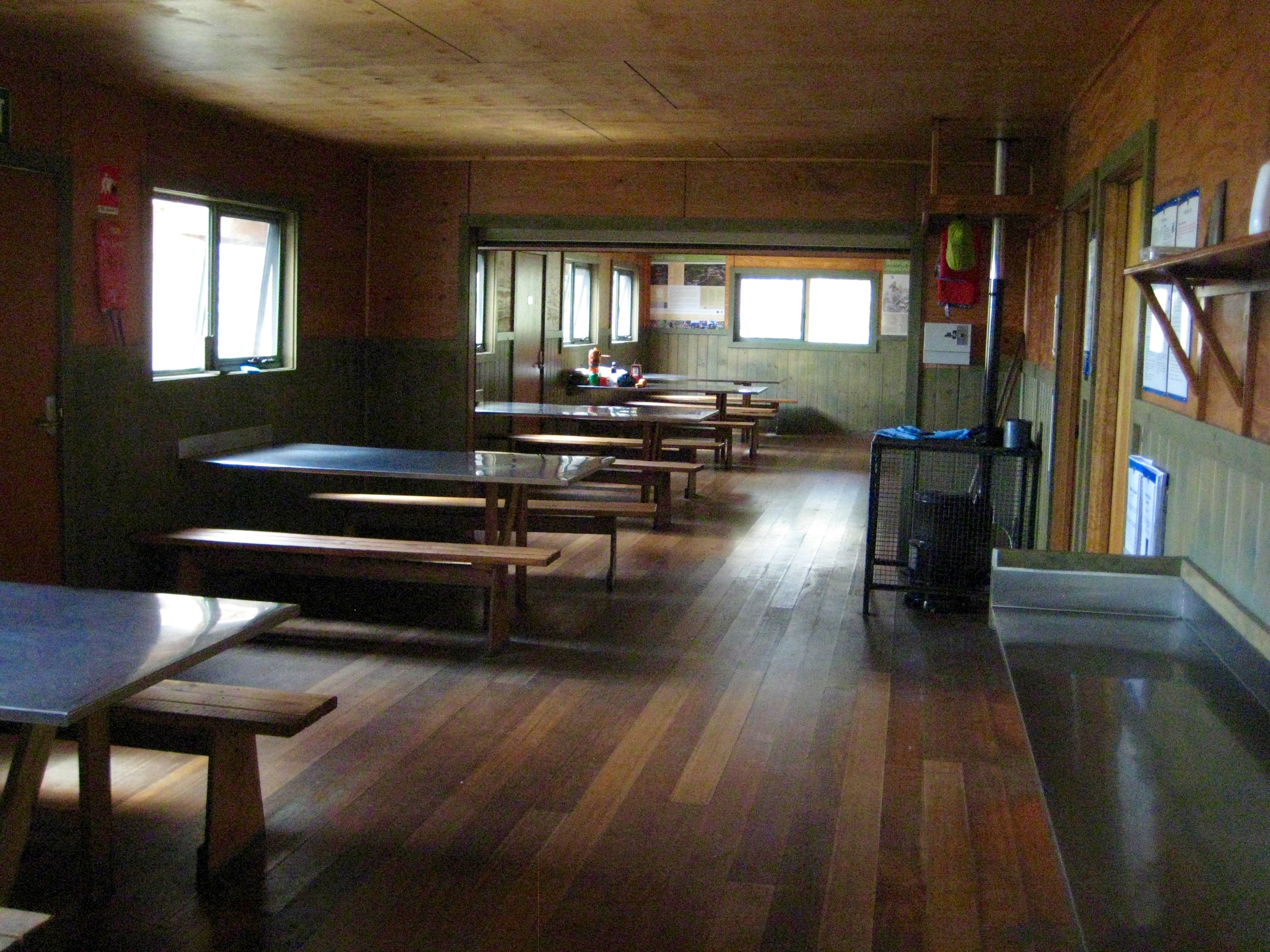 Pelion Hut Dining Area