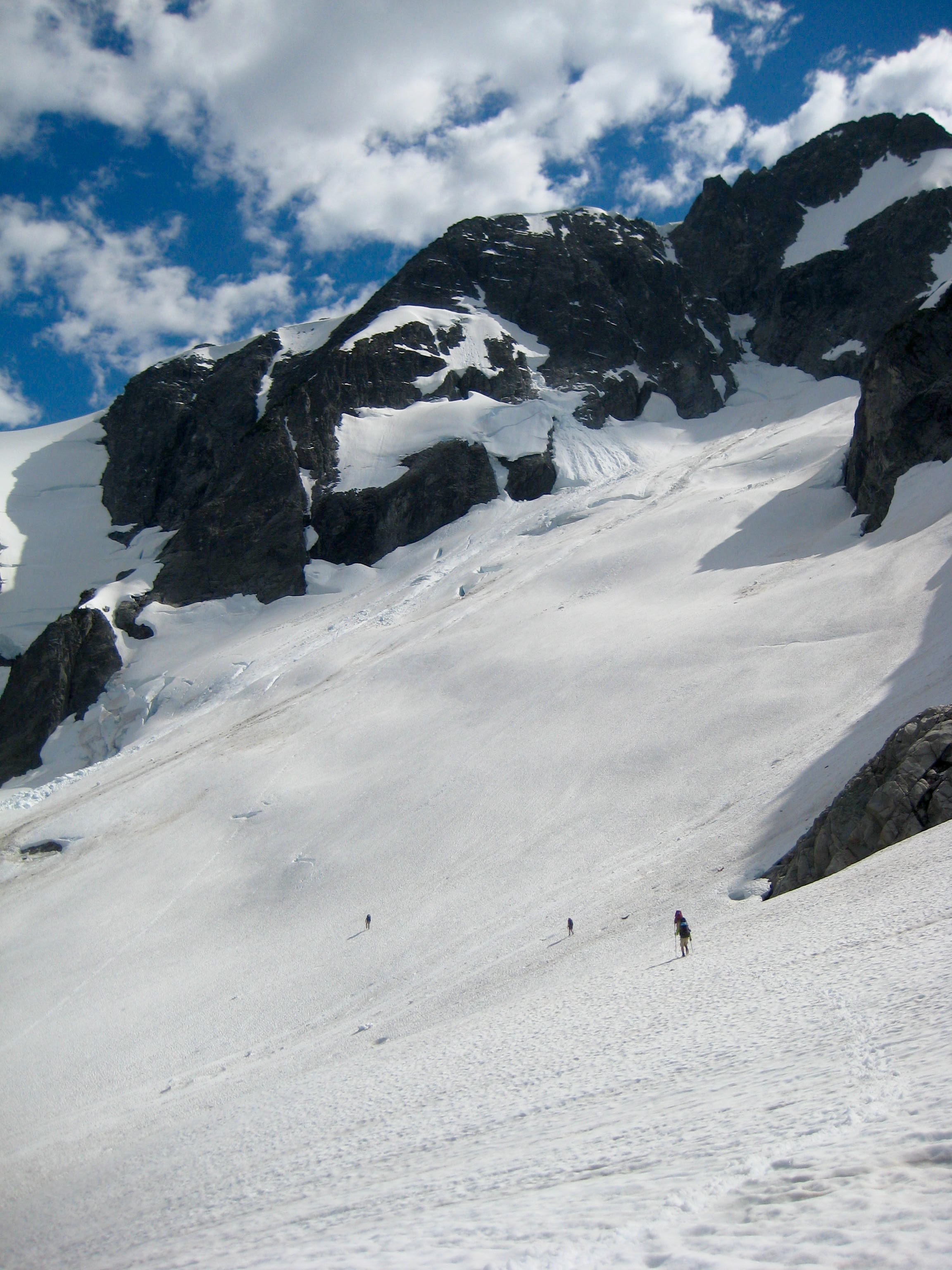 climbers traversing the Whatcom Glacier