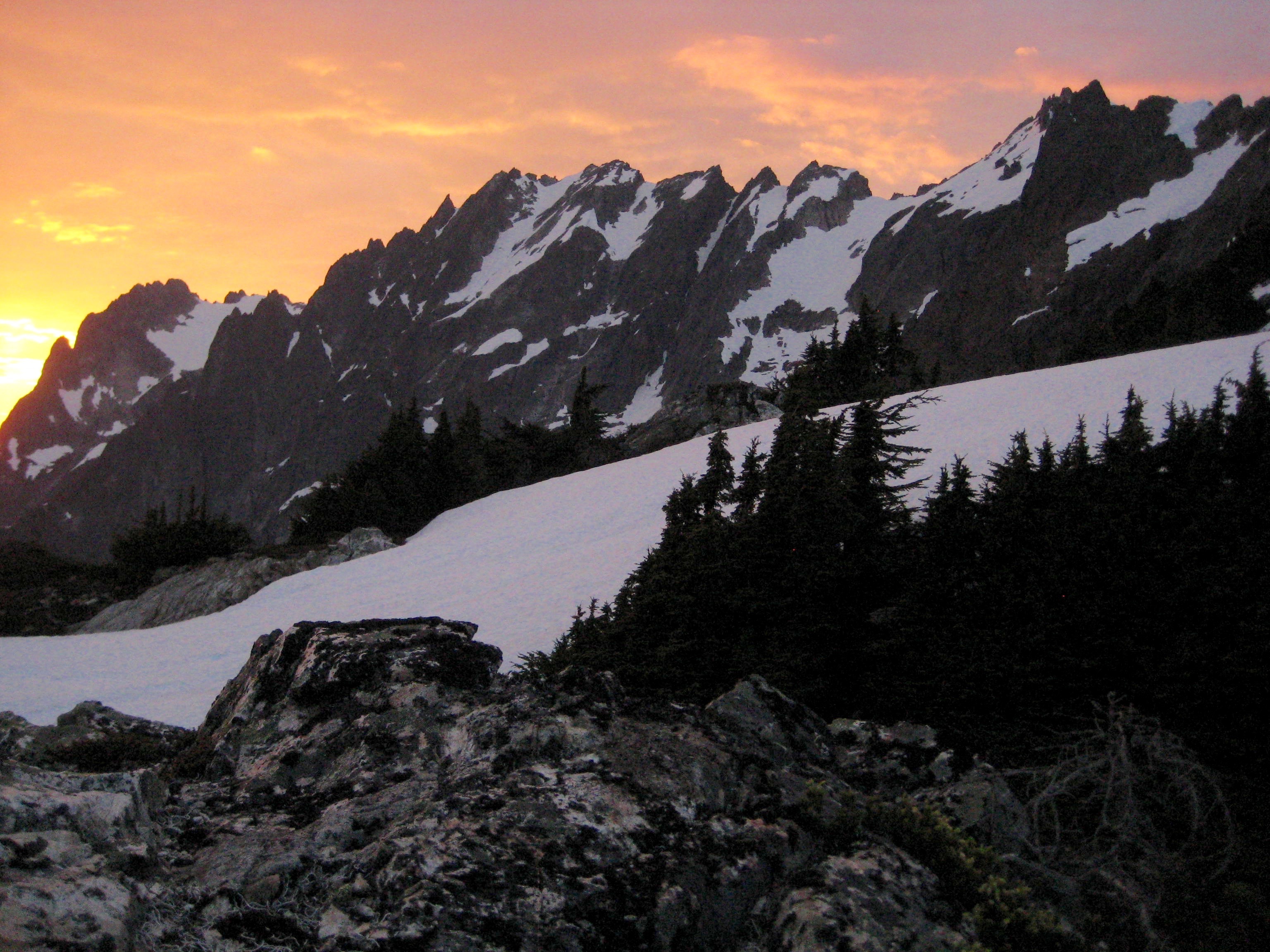 Sunset on Mt Fury from Picket Pass