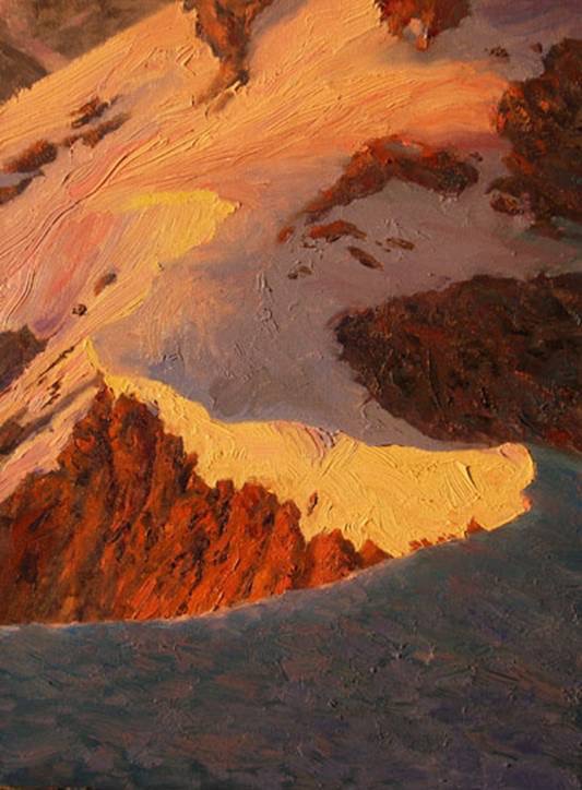 oil painting of Perfect Pass at sunrise