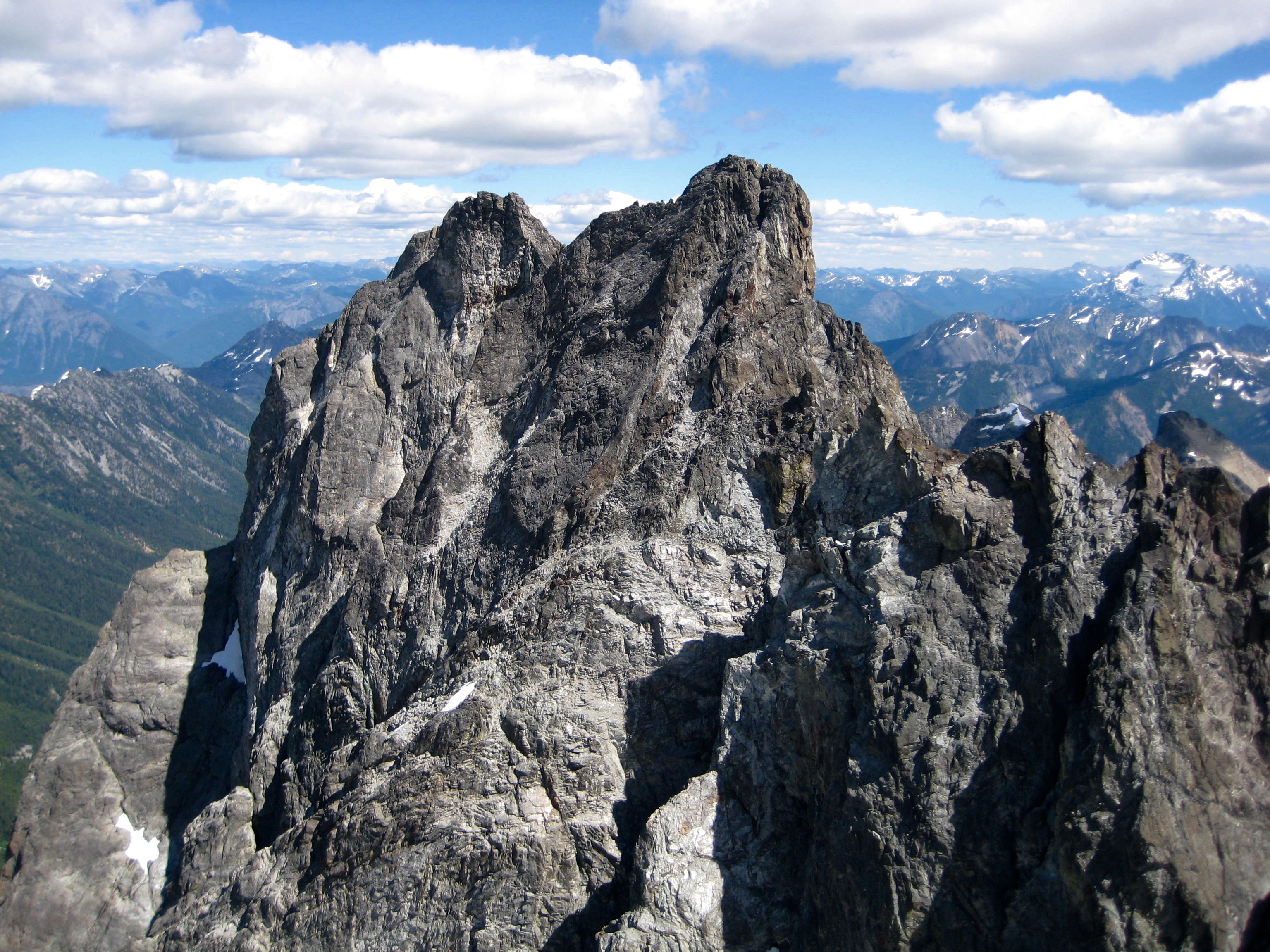 Hard Mox Peak summit from the summit of Easy Mox Peak