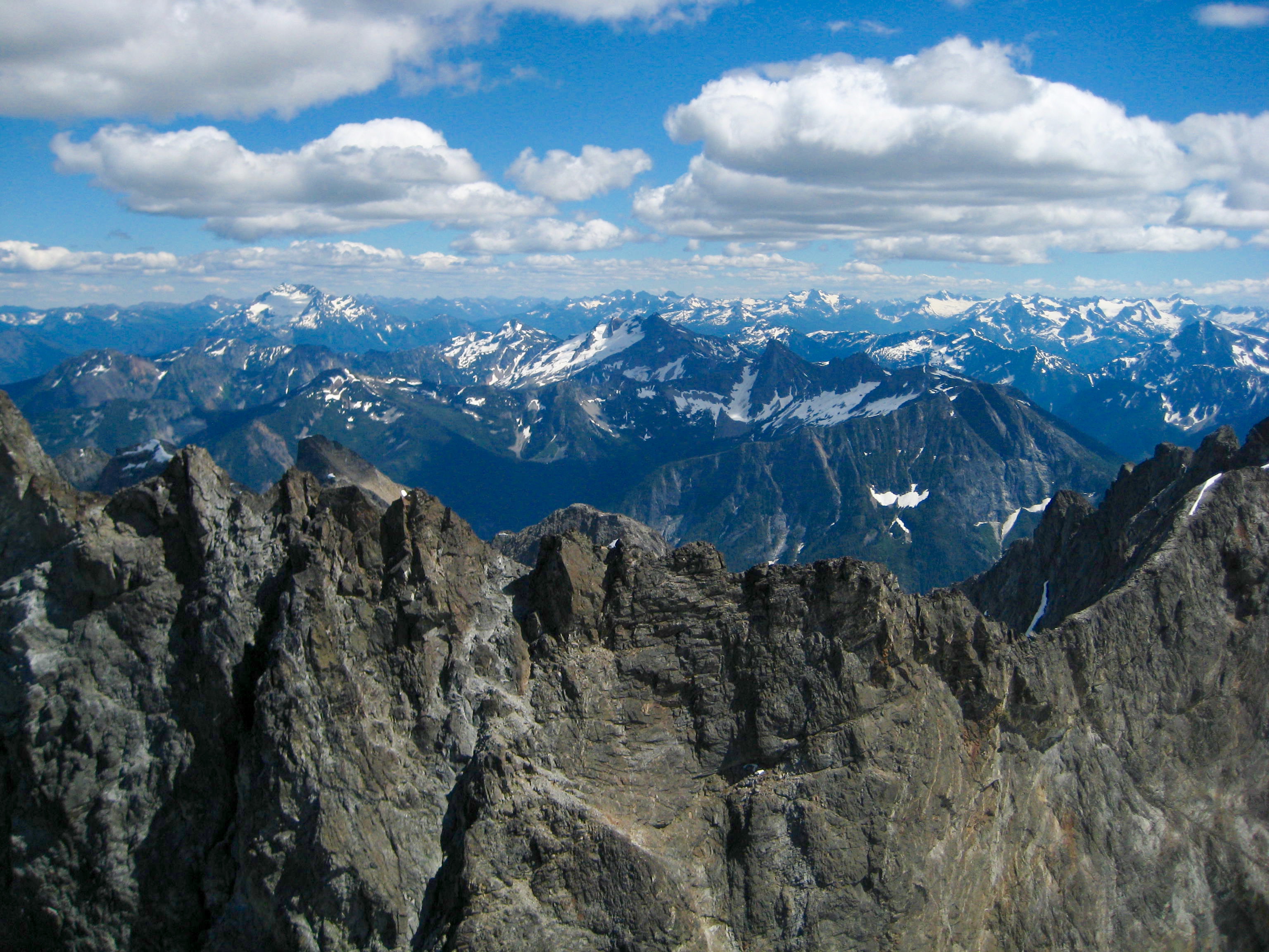 Mt Prophet seen over the Ridge of Gendarmes from Easy Mox Peak Summit