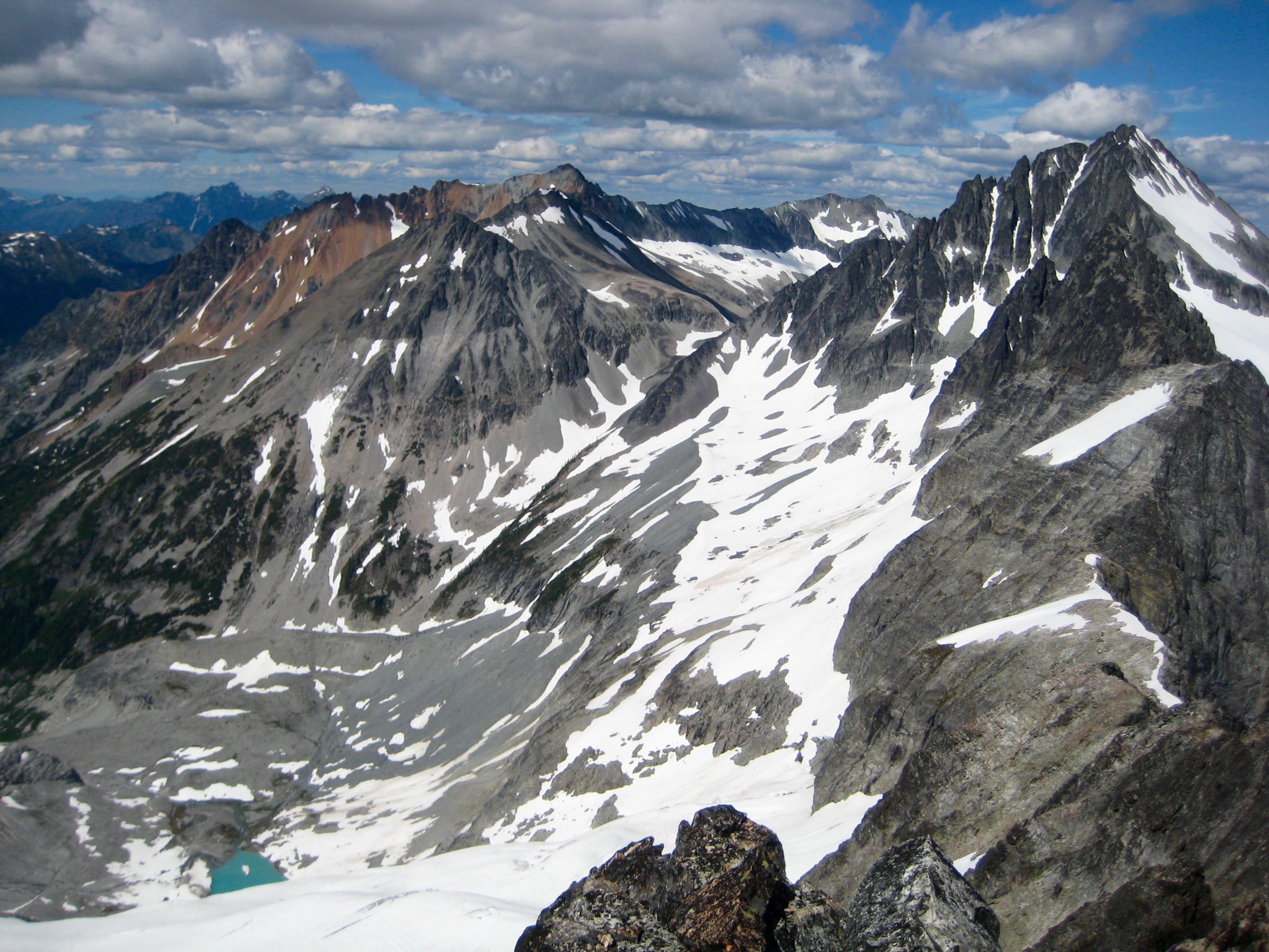 Mt Custer and Mt Spickard from summit of Easy Mox Peak