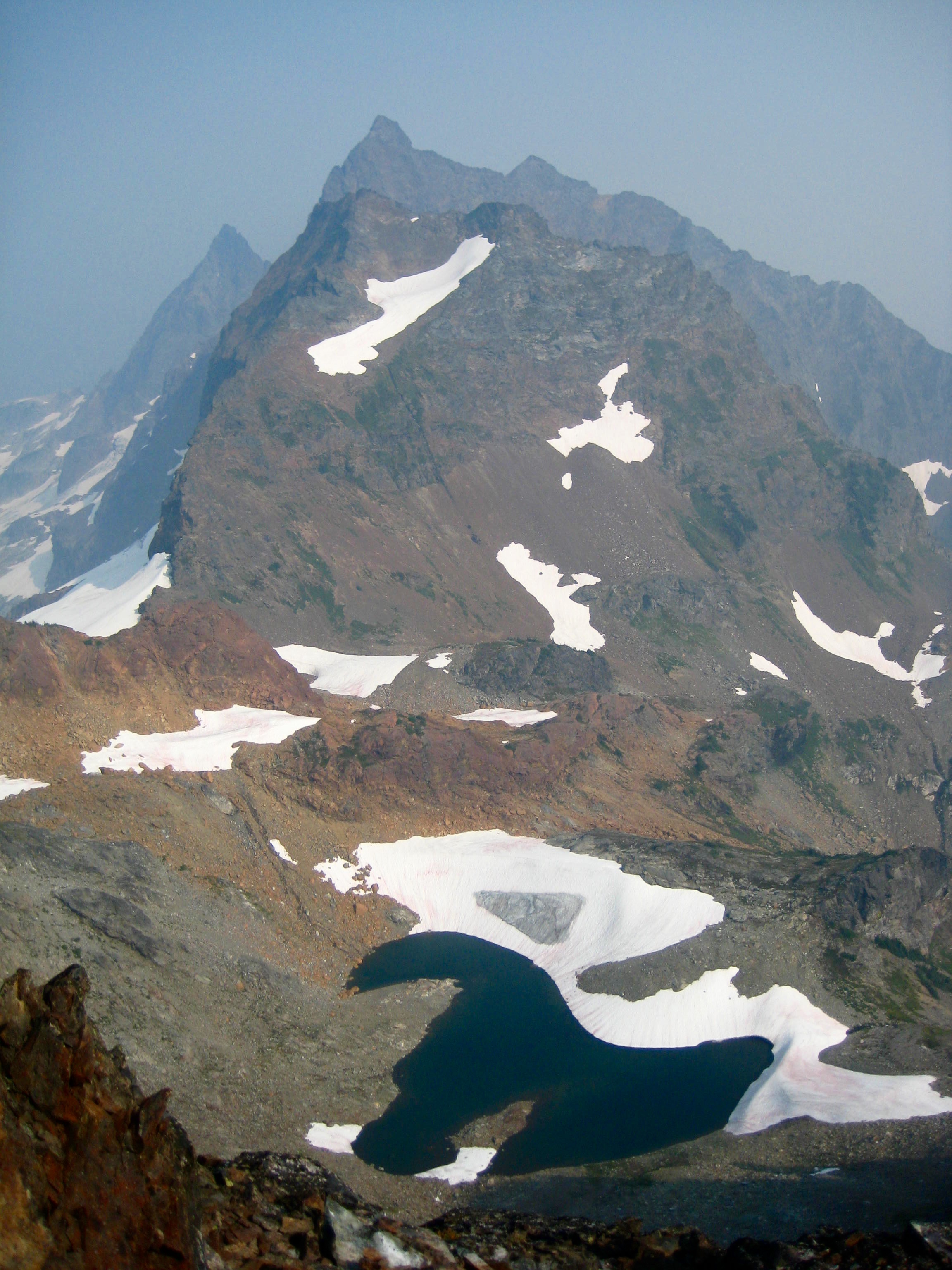 Foley Peak, Welch Peak, and The Still in the Cheam Range with Baby Munday Lake in the foreground 