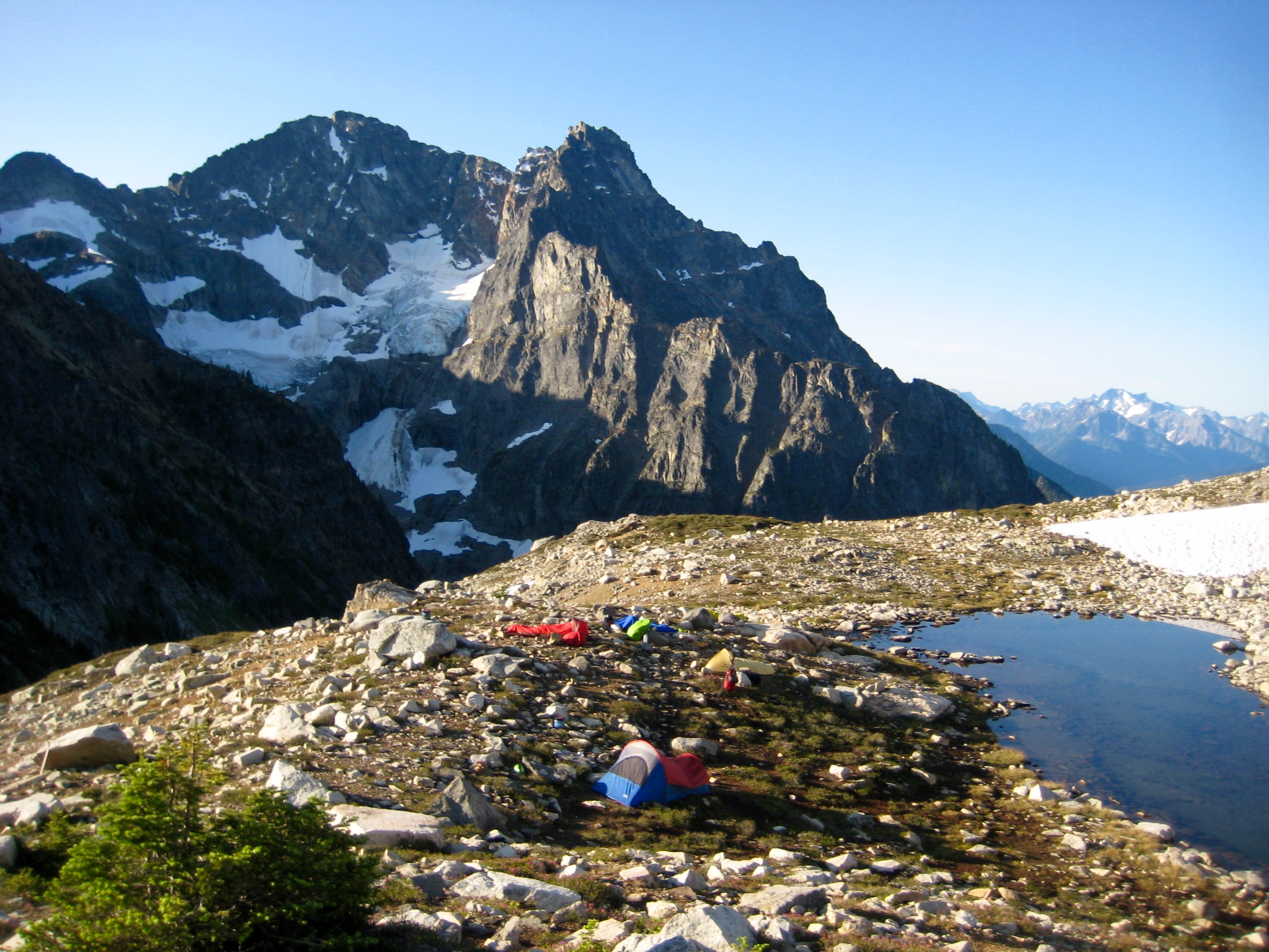 Camp At Upper Silent Lake with Ragged Ridge