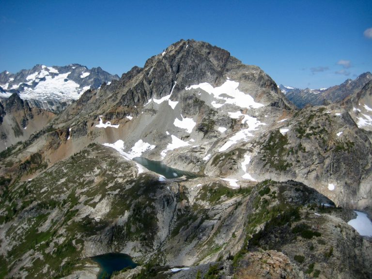 Mt Arriva Above Silent Lakes from West Ridge of Fisher Peak in the Ragged Range