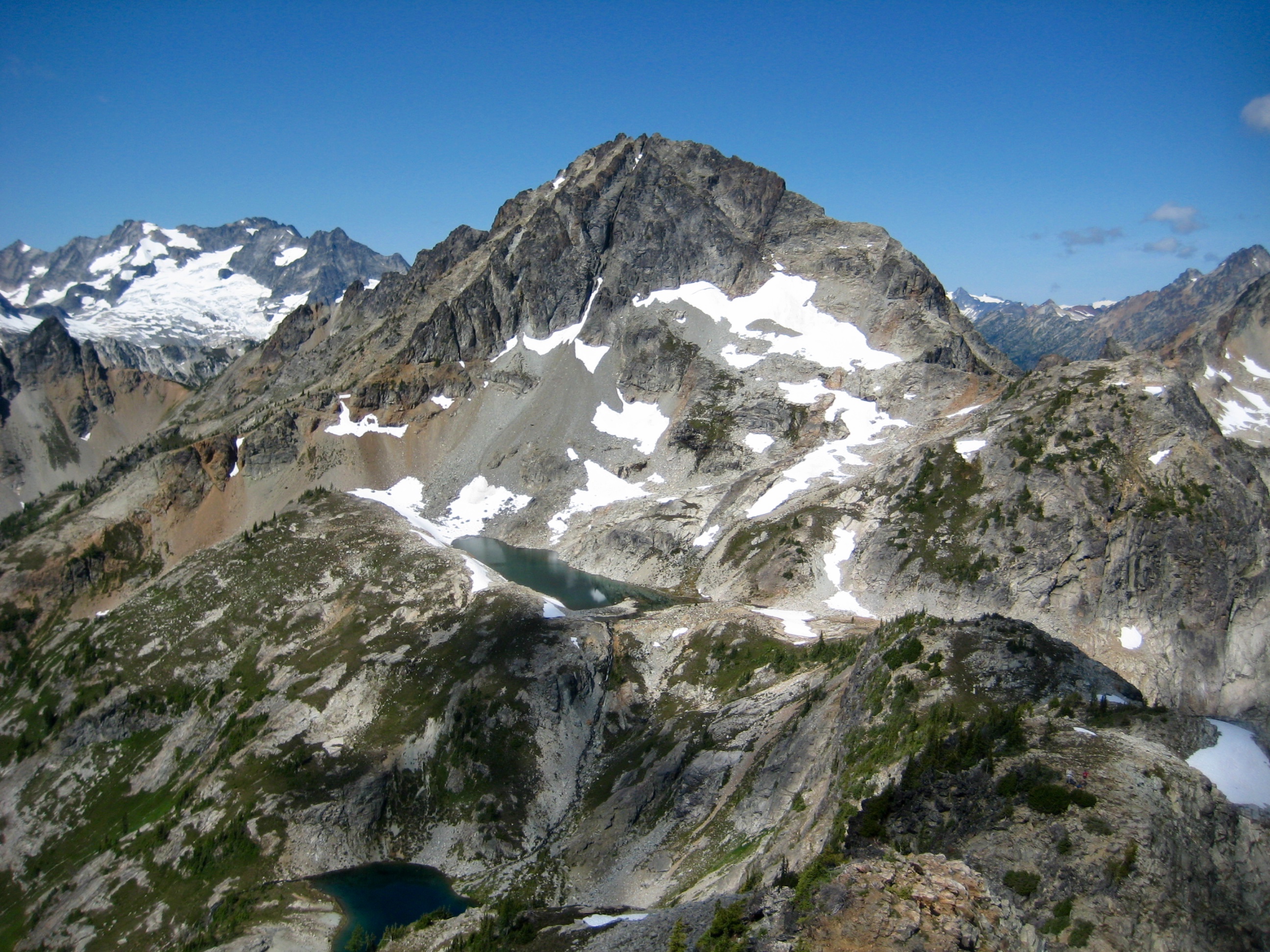 Mt Arriva Above Silent Lakes from West Ridge of Fisher Peak in the Ragged Range