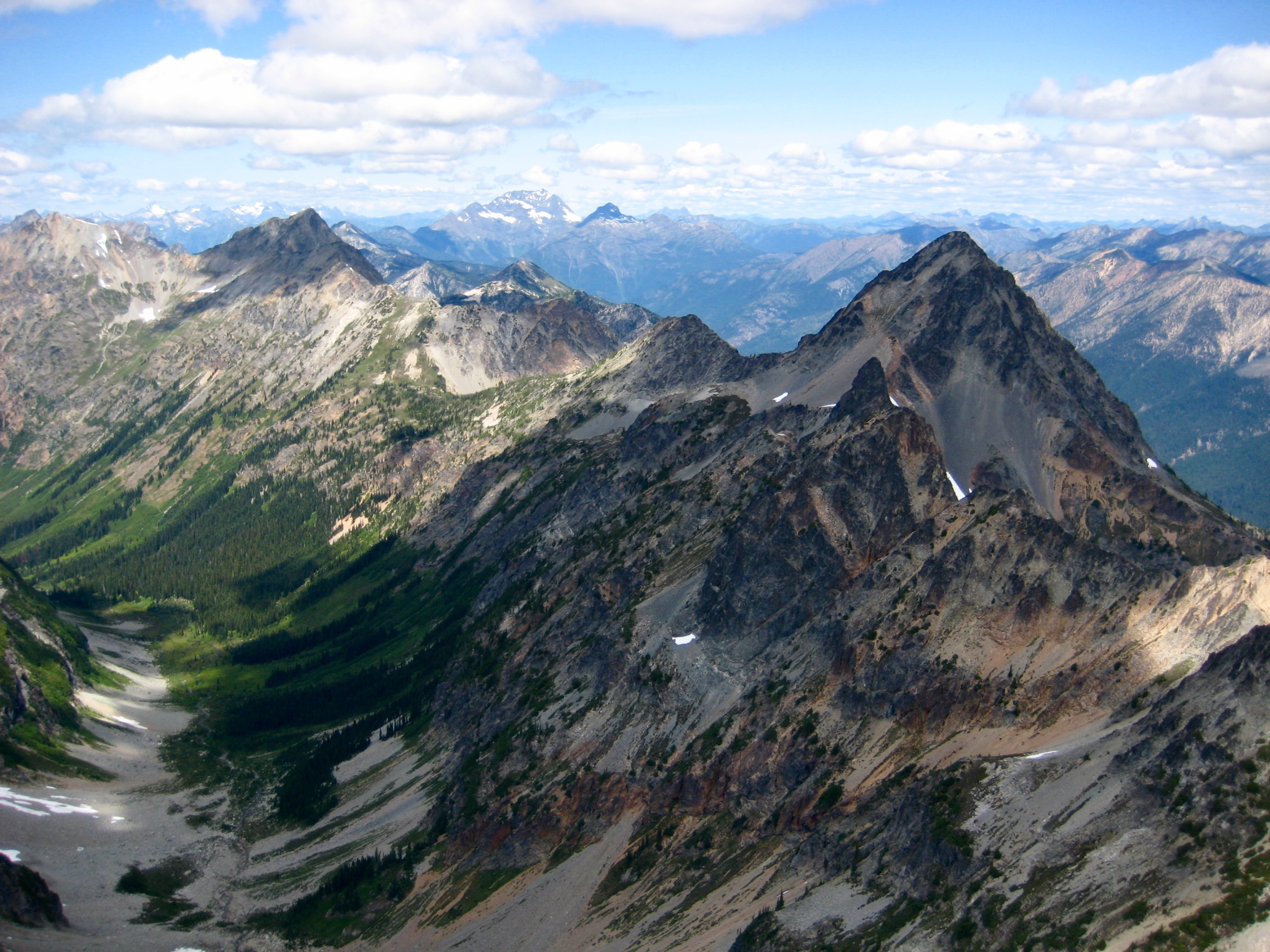 Kitling Peak and Graybeard Peak From Fisher Peak Summit