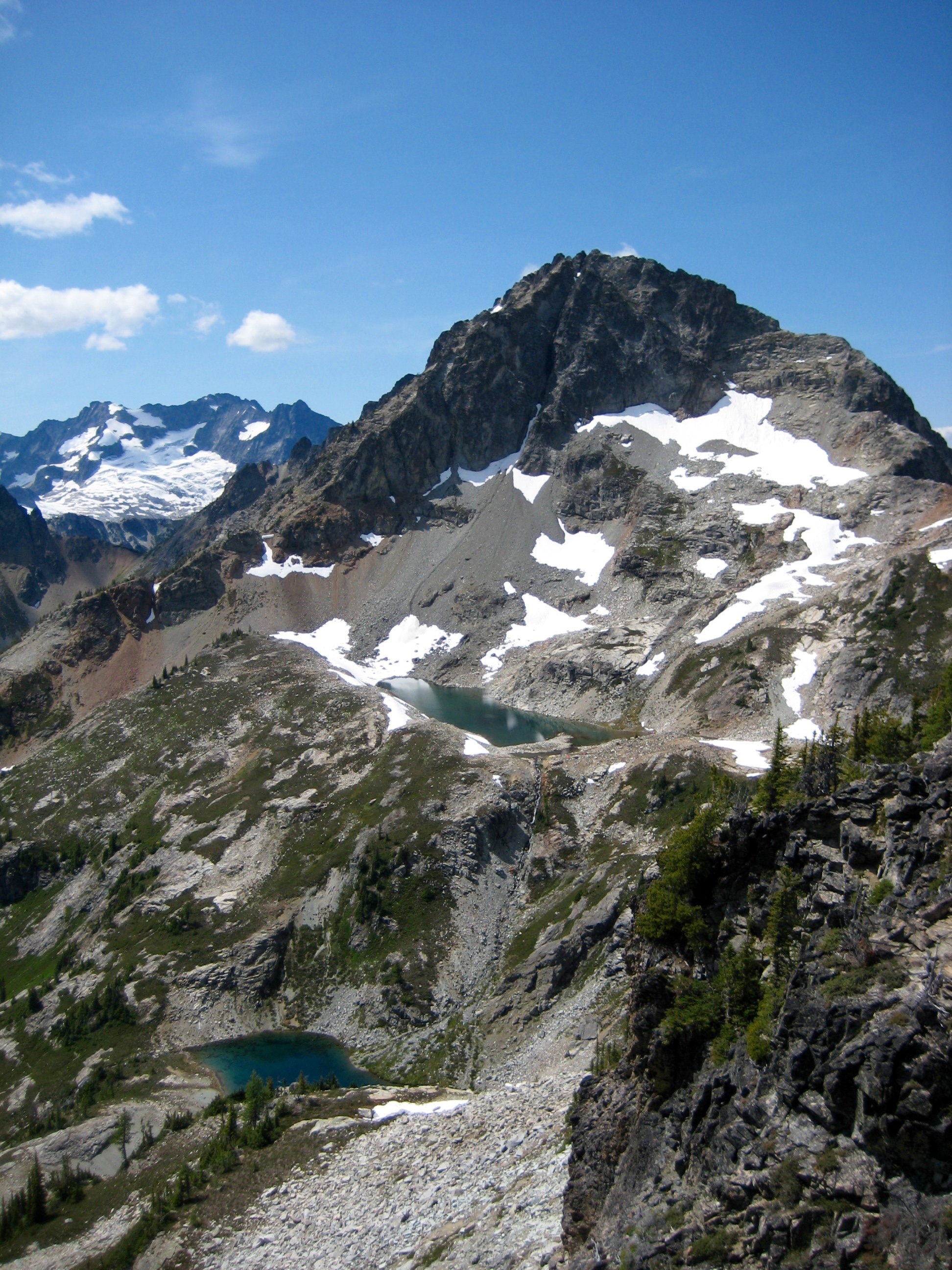 Mt Arriva Above Silent Lakes from West Ridge of Fisher Peak