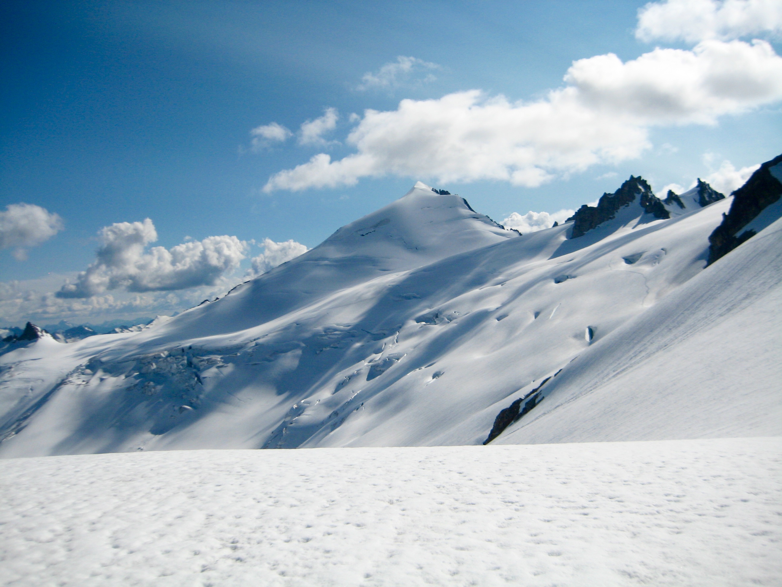 Eldorado Peak and Inspiration Glacier from southwest Klawatti Saddle as seen from North Klawatti Notch on McAllister Traverse aka Inspiration Traverse