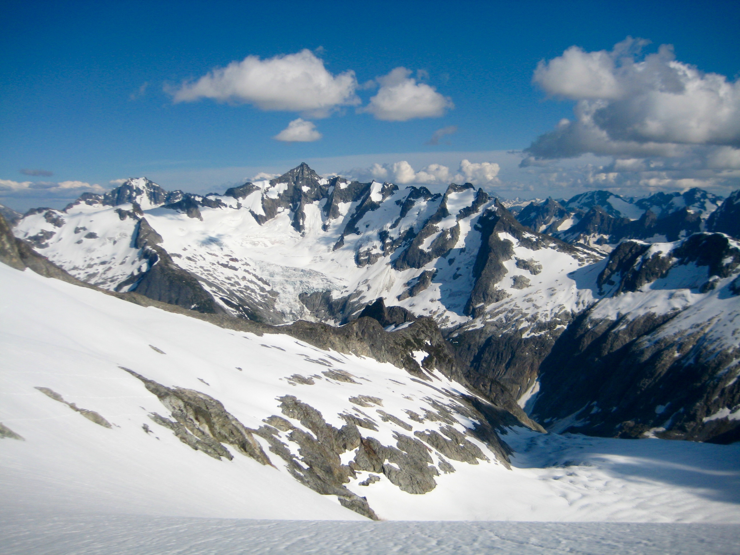 Forbidden Peak in the North Cascades as seen from Southwest Klawatti Saddle