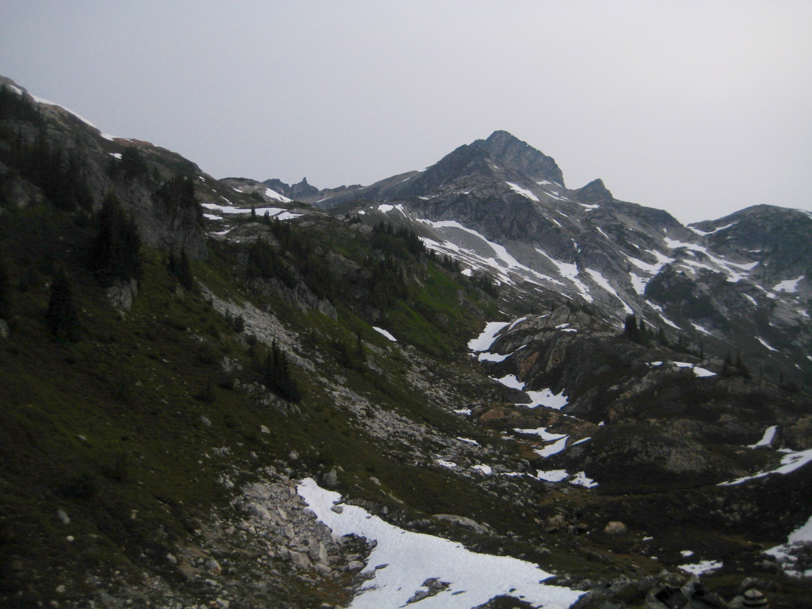 Snowfield Peak from climbers camp near Isolation Lake