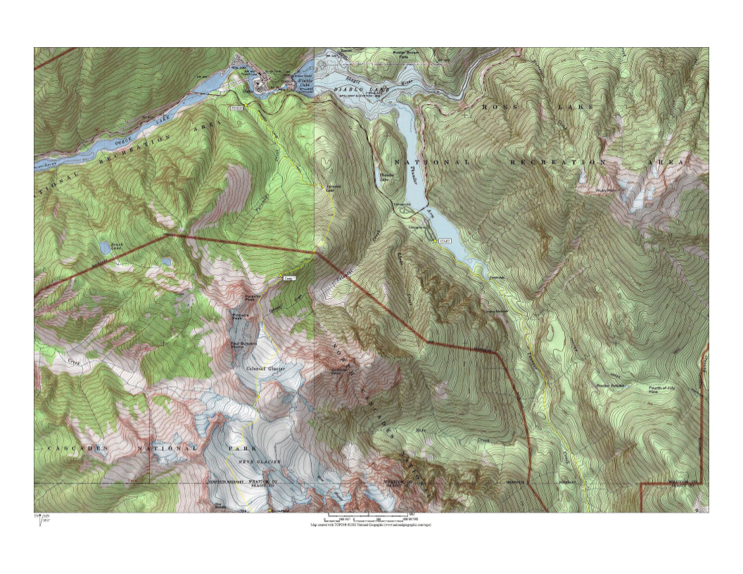 Route Map for North portion of McAllister Traverse aka Inspiration Traverse