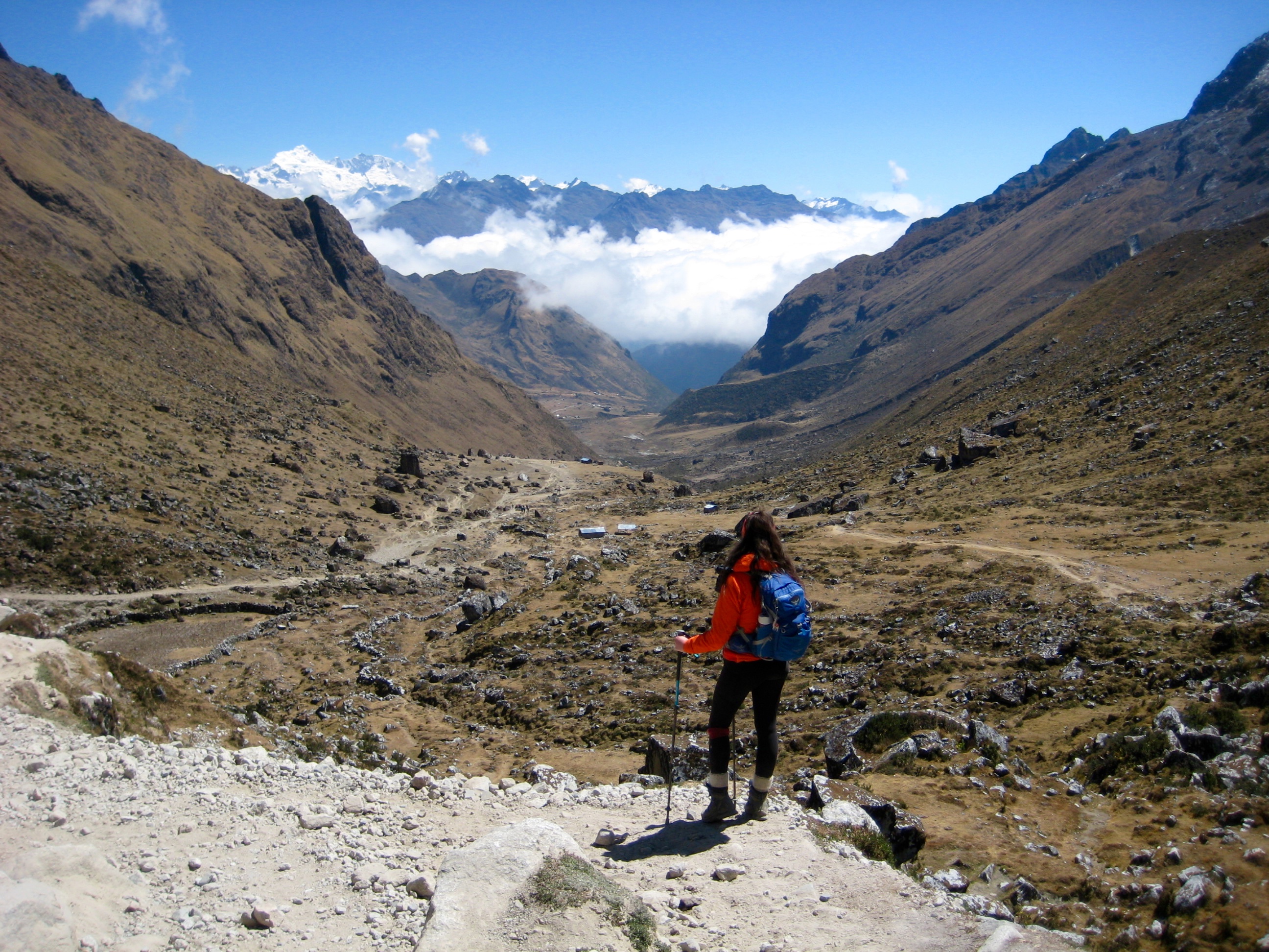 looking east at the distant terrain from Salkantay Pass