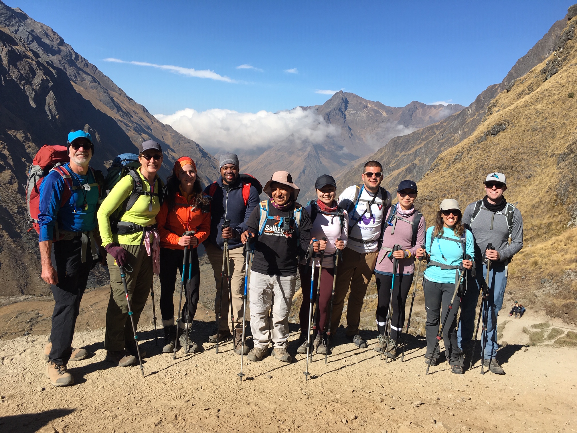 Salkantay trekkers on the trail