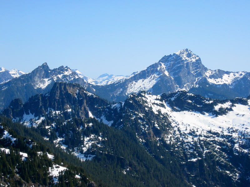 Bedal Peak and Sloan Peak from Stillaguamish Peak