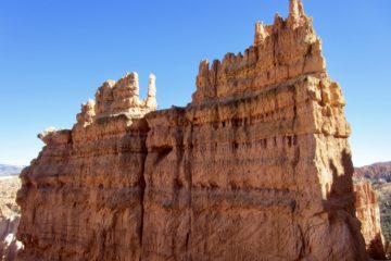 Sandstone formation that looks like a gothic cathedral in Bryce Canyon National Park, Utah