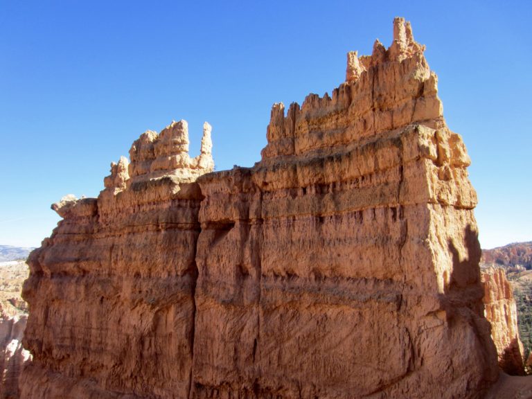 Sandstone formation that looks like a gothic cathedral in Bryce Canyon National Park, Utah