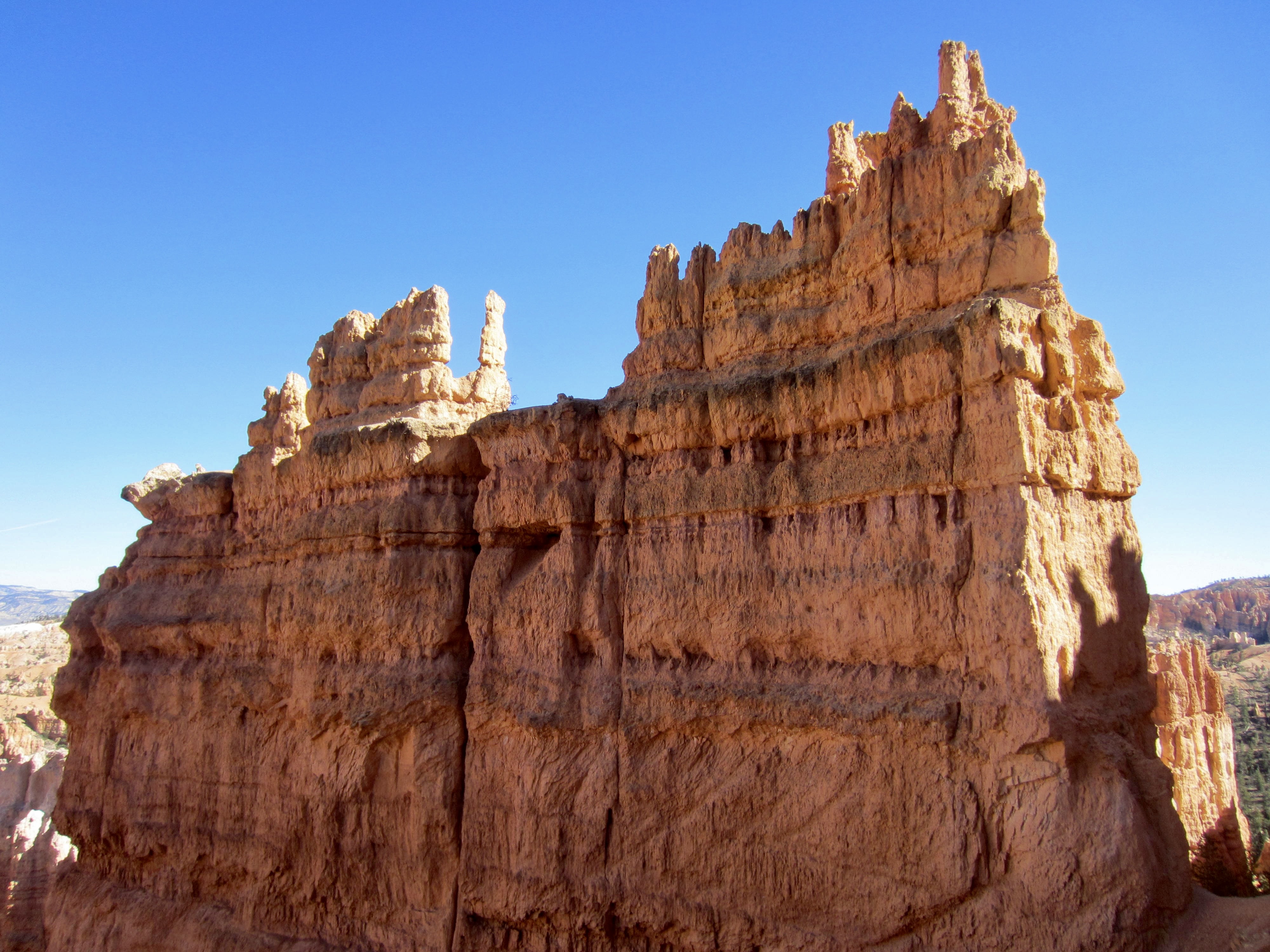 Sandstone formation that looks like a gothic cathedral in Bryce Canyon National Park, Utah