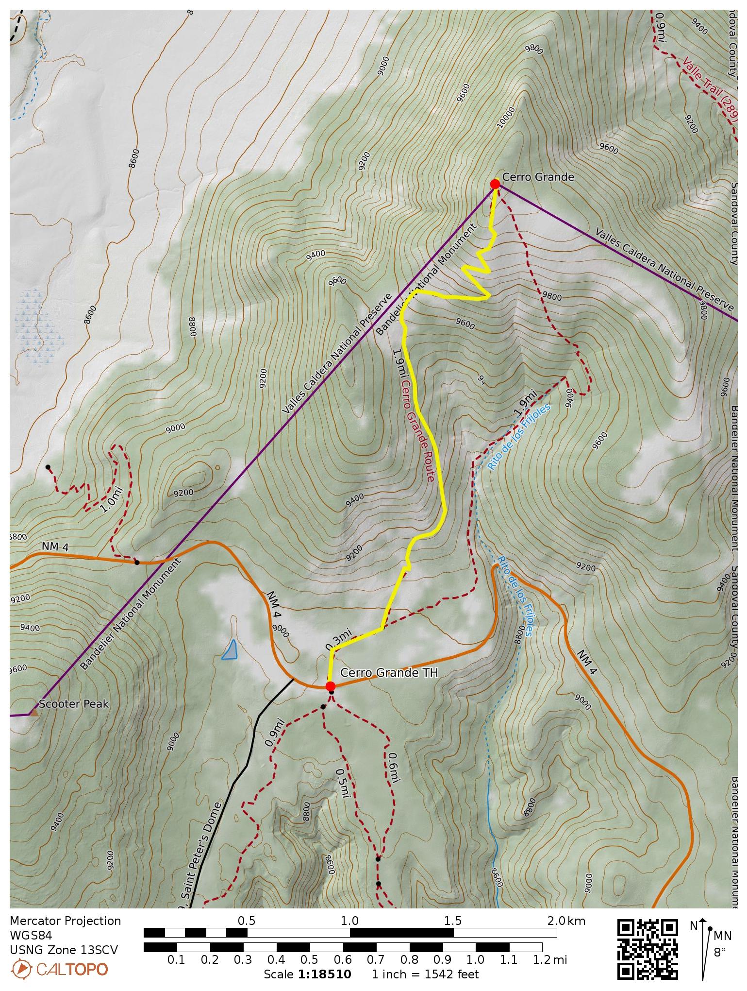 Cerro Grande via South Ridge Trail (Bandelier National Monument, NM ...