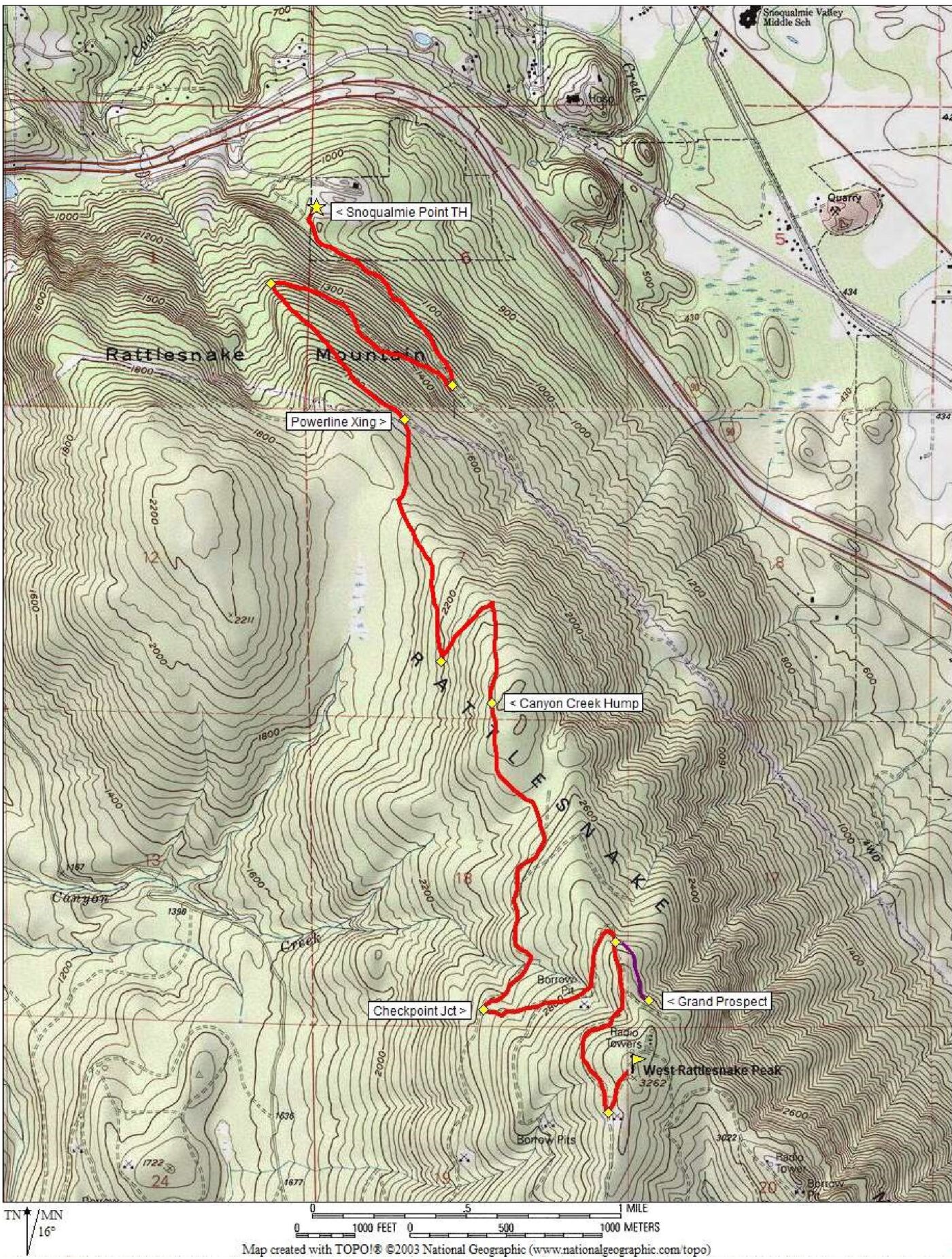 Grand Prospect + West Rattlesnake Peak Ski Tour via Road 8000—Road 8100 ...