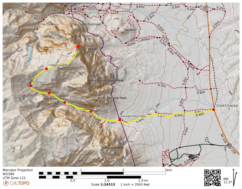 Mt Wilson via First Creek Canyon—Southwest Ridge—Upper South Face ...