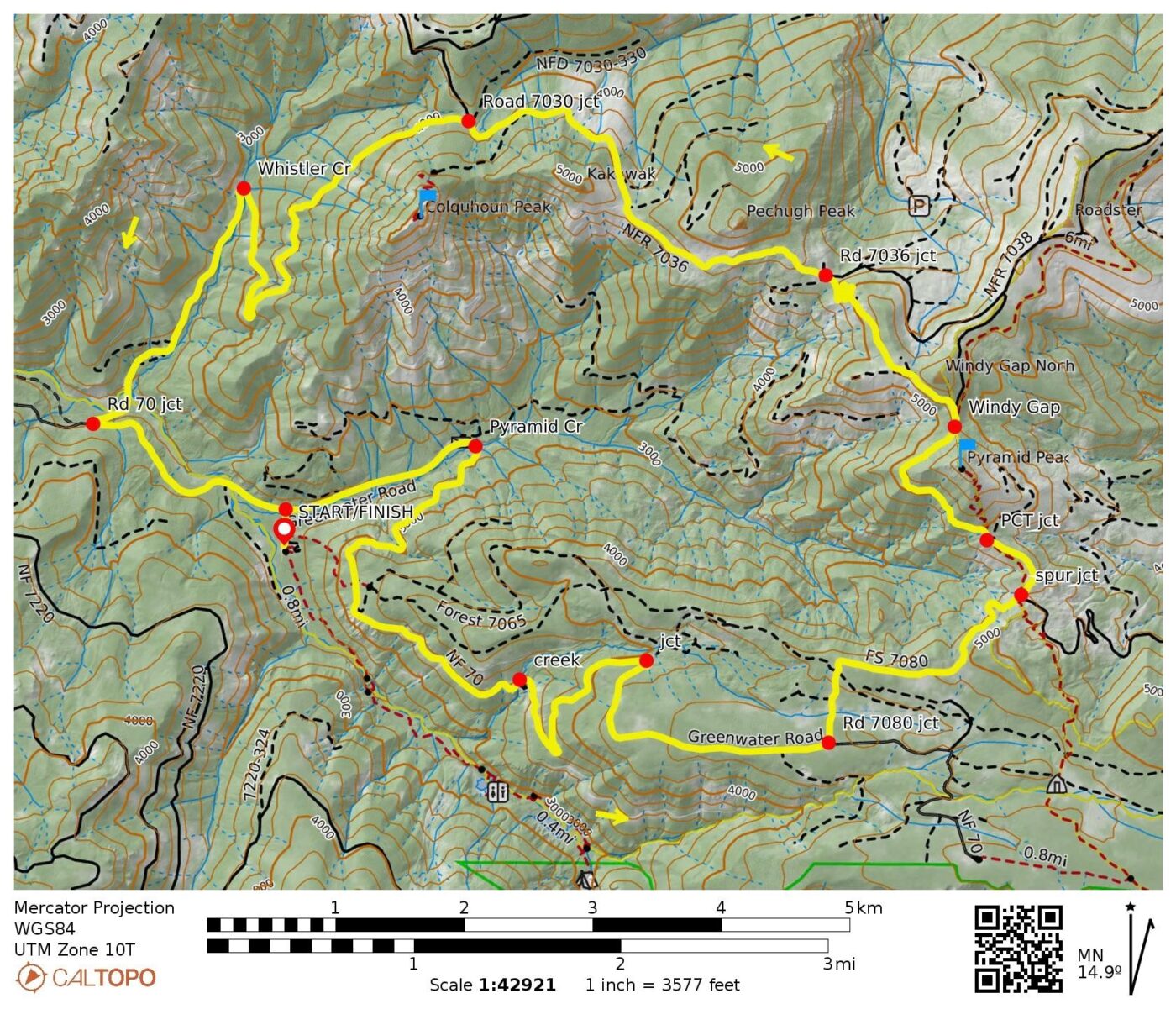 Pyramid Creek Bike Loop + Pyramid Peak Lookout + Colquhoun Peak Lookout ...
